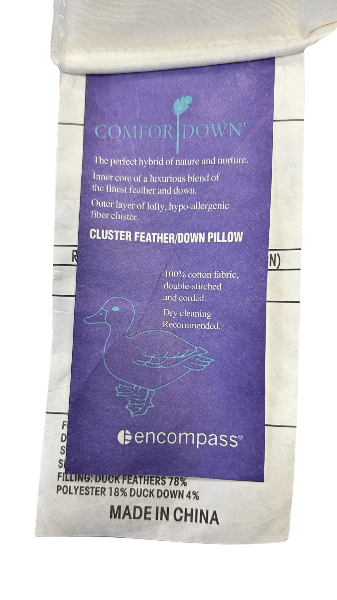 Premium Comfort Down Pillow by Pillow Factory - Hotel Quality Soft Support for Neck & Shoulder Relief - Perfect for Home, Travel & Hotel Stays