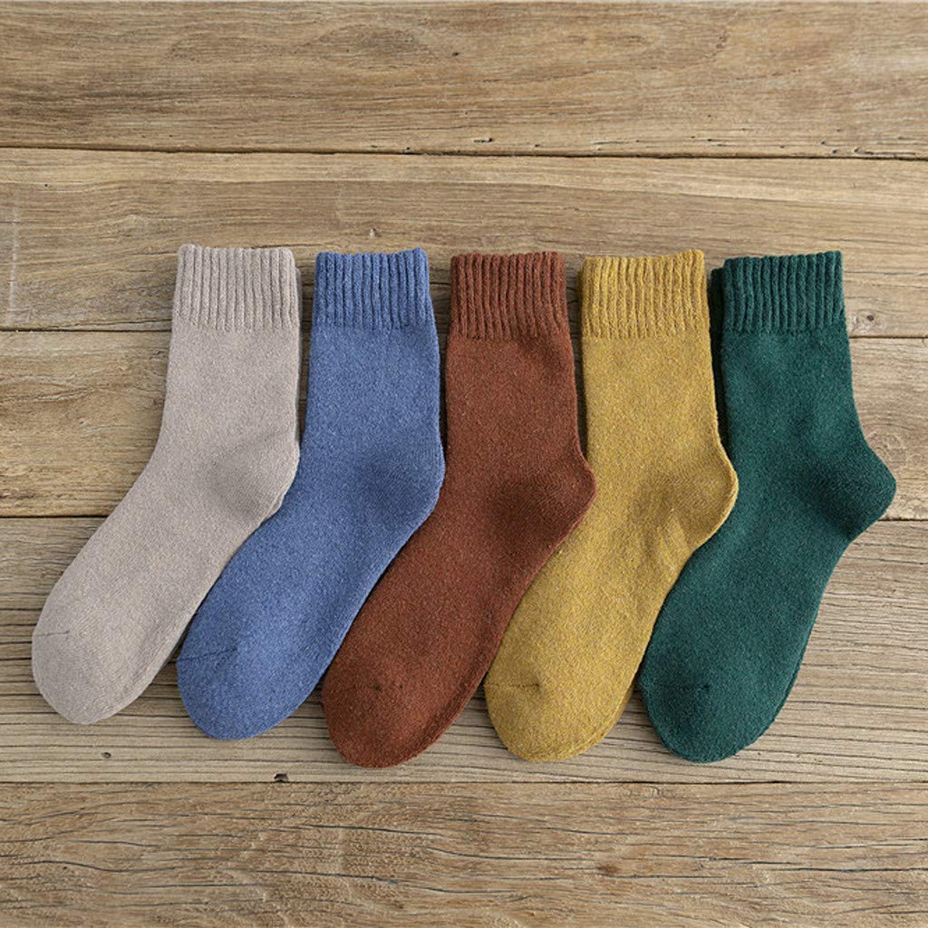 Unisex Thermal Solid Tube Socks - Warm Winter Stockings for Men & Women | Cozy Thickened Socks for Outdoor Sports, Hiking & Daily Wear