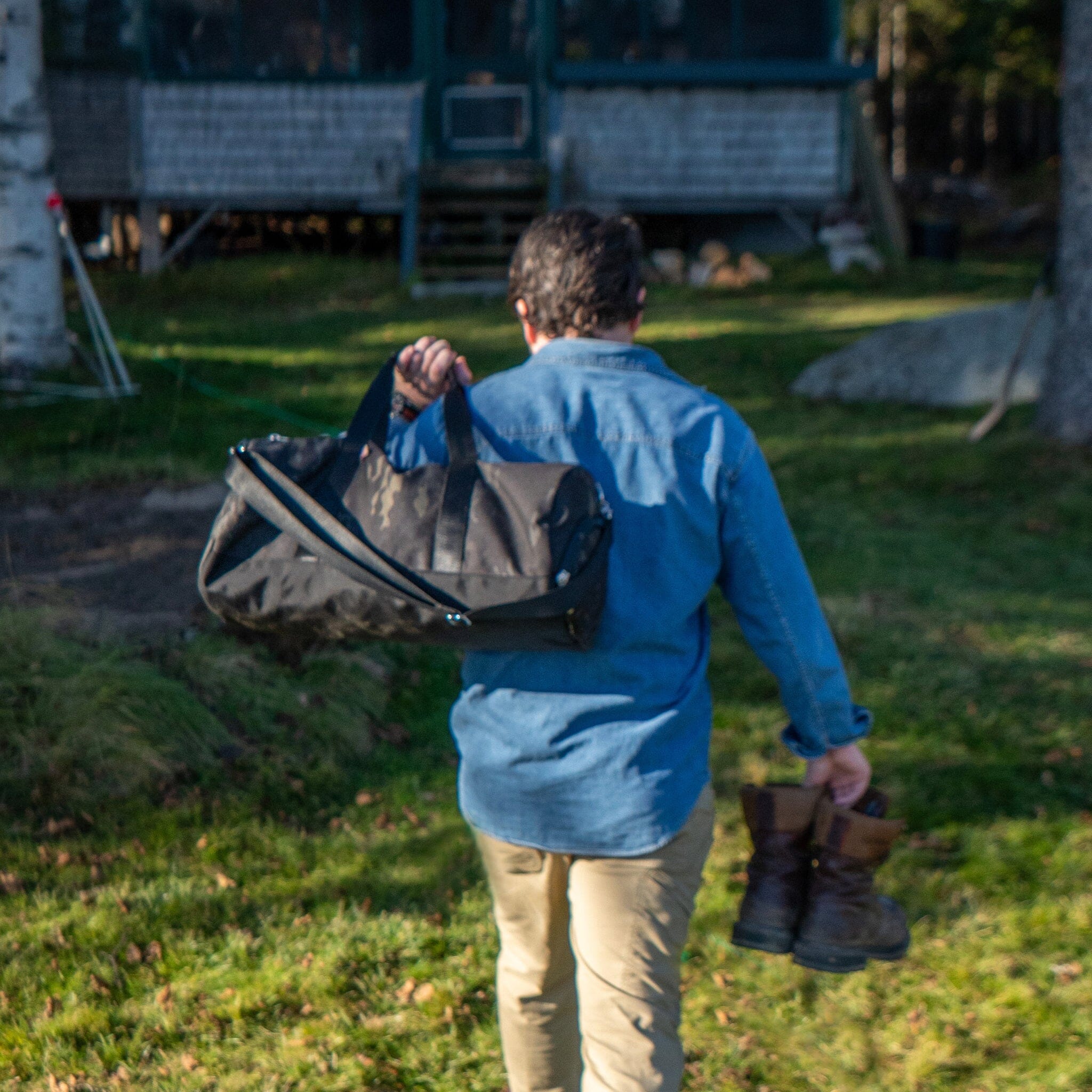 Hudson Sutler Monterey Overnight Duffel Bag - Durable Ballistic Nylon Travel Bag in Camo/Black - Perfect for Weekend Getaways, Gym & Business Trips