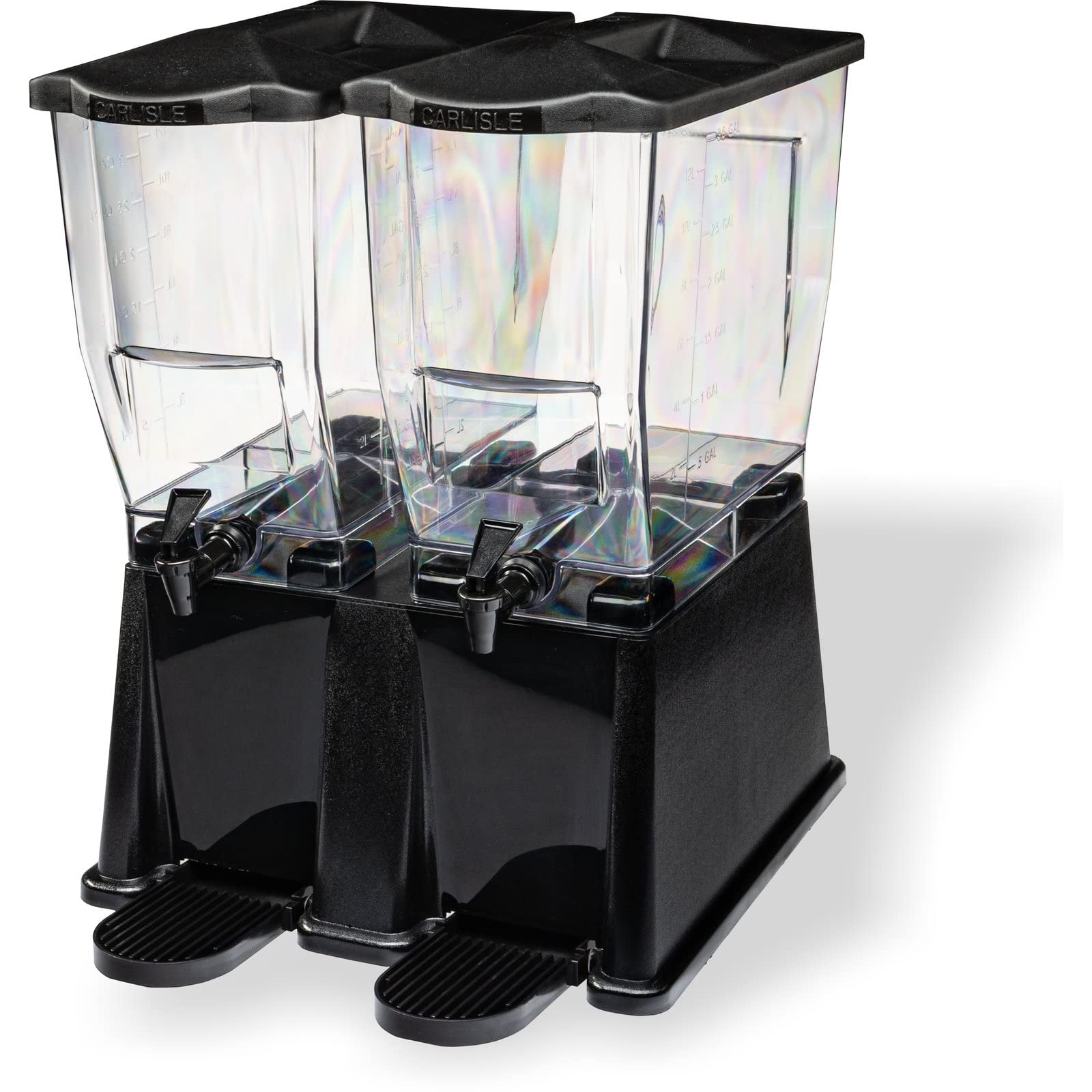 Carlisle FoodService 3.5 Gallon Black Polycarbonate Rectangular Drink Dispenser with Spigot - Perfect for Catering, Buffets, Restaurants & Parties | Commercial Beverage Server for Iced Tea, Lemonade & Punch