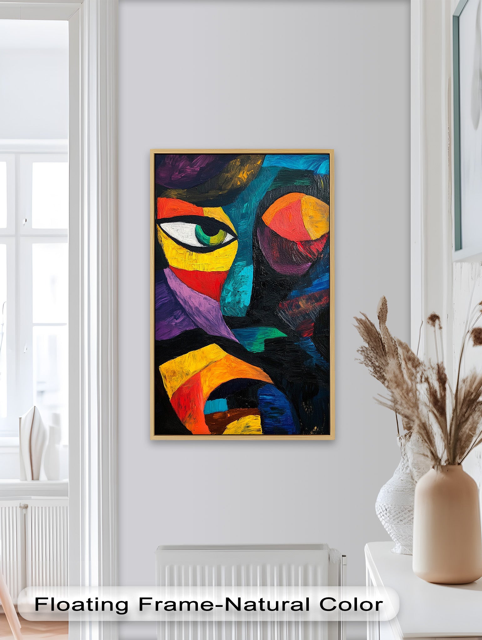 Abstract Eye Expression Fauvism Oil Painting - Modern Wall Art for Living Room, Bedroom & Office Decor