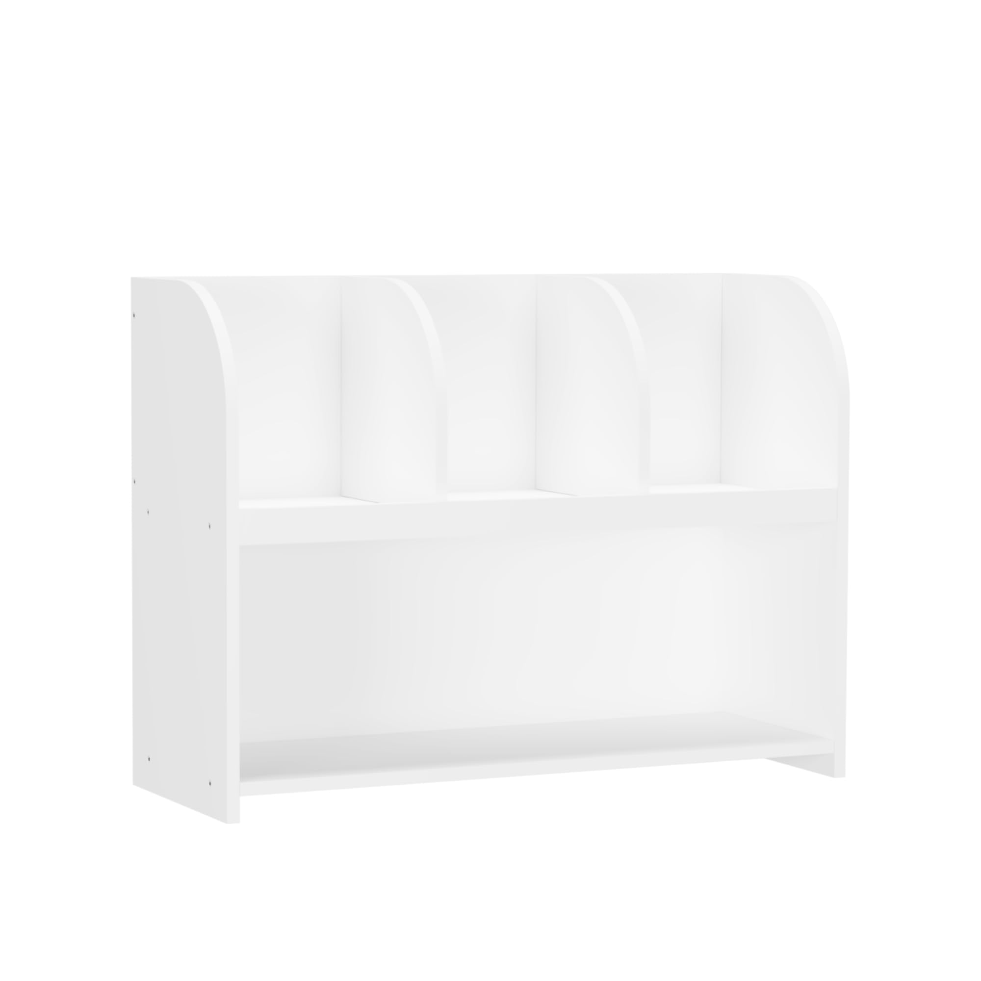 Kids Bookcase with 4 Compartments - Wooden Bookshelf for Children's Room - Storage Cabinet Organizer for Toys, Books & School Supplies - Perfect for Bedroom, Playroom & Classroom Organization