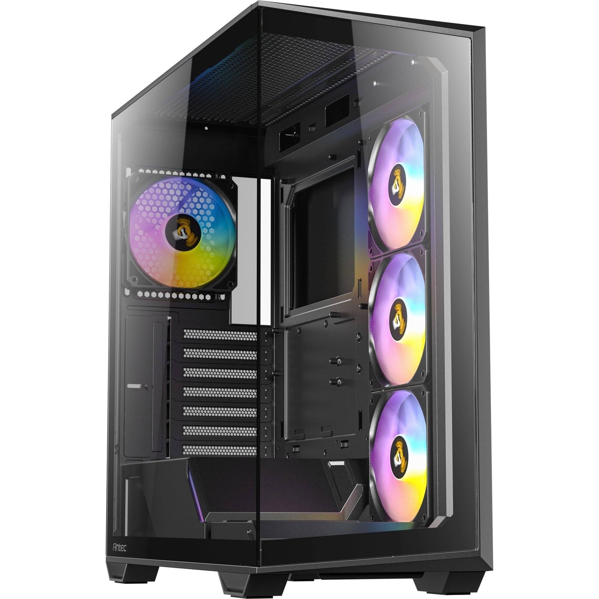 Antec C3 ARGB Mid-Tower ATX PC Case with 3 x 120mm & 1 x 120mm ARGB PWM Fans, Type-C Port, Tempered Glass Panels - Supports 360mm Radiator & Up to 8 Fans | Perfect for Gaming Rigs, Streaming Setups & High-Performance PC Builds