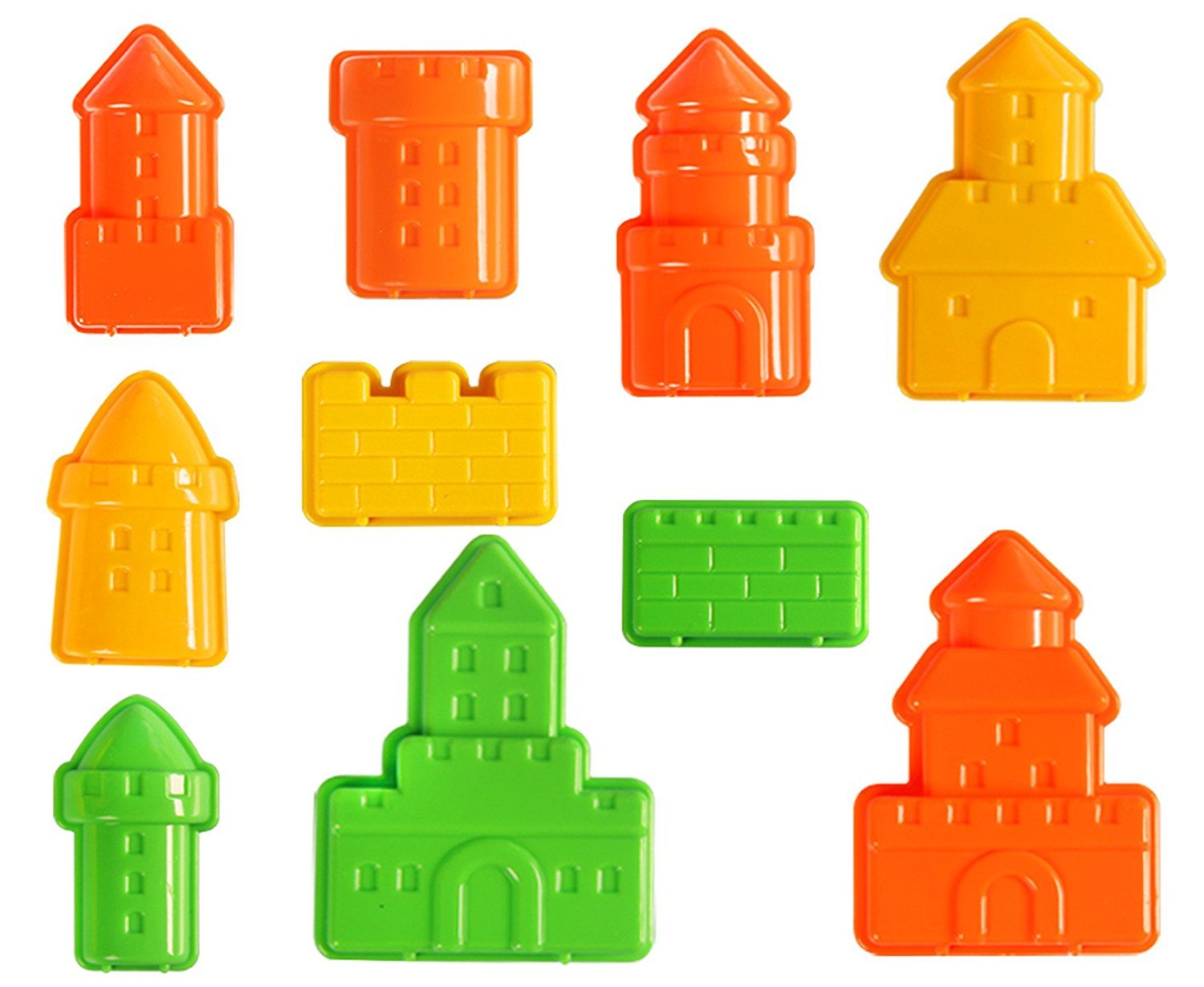 Premium 37-Piece Sand Castle Building Kit with Molds & Tools - Compatible with All Play Sand Brands - Includes Castle, Bricks & Wall Molds - Perfect for Beach, Backyard & Kids Outdoor Play (Sand Not Included)