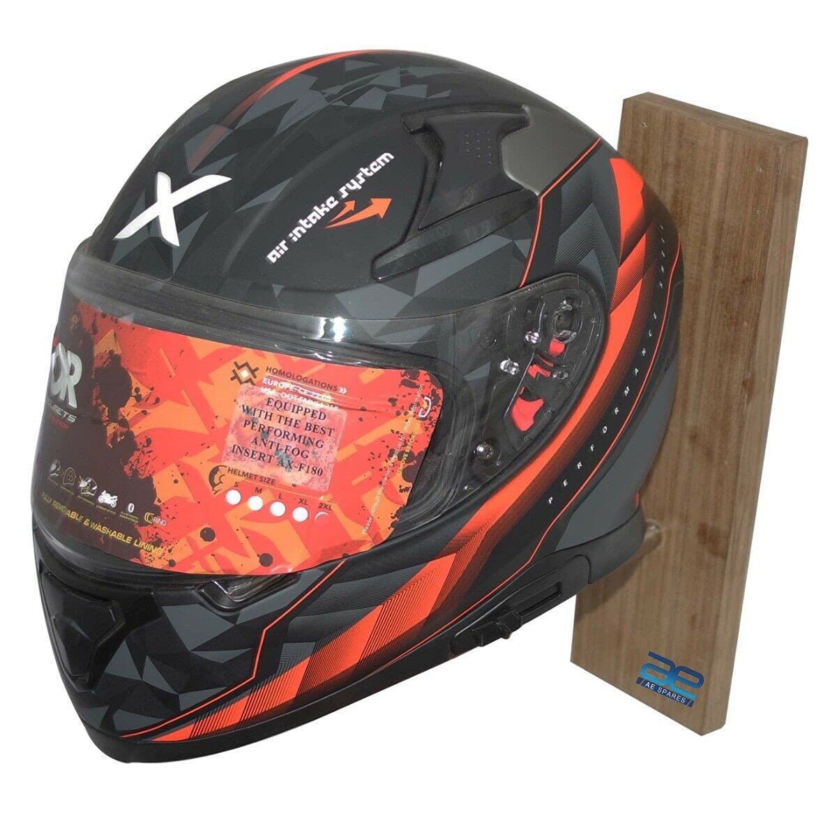Wall Mounted Helmet Stand - Durable Helmet Display Holder for Motorcycle, Bike & Sports Helmets - Perfect for Garage, Entryway & Closet Organization