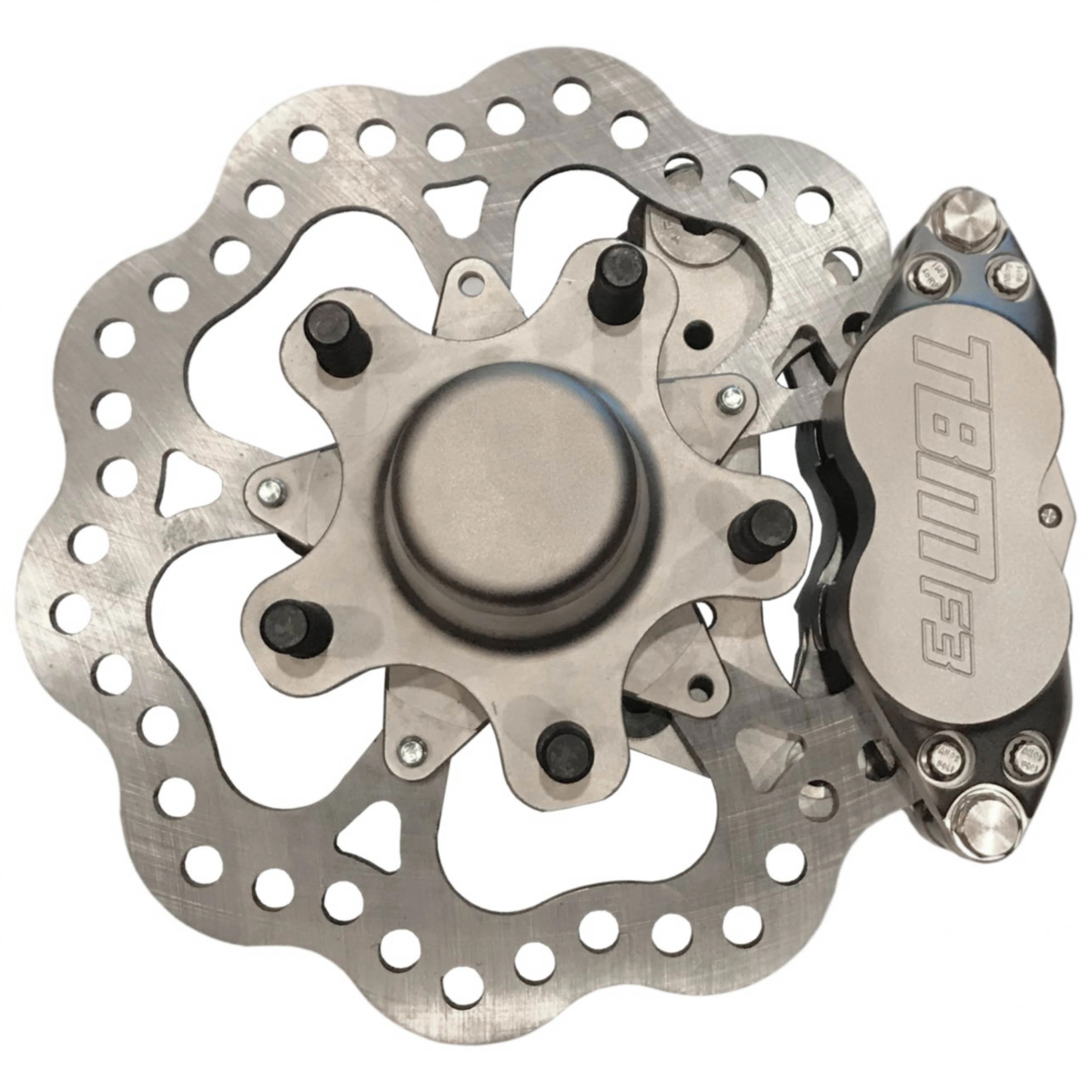 1974-1978 Ford Mustang II Front Spindle Drag Racing Brake Kit with F3 Caliper (5x4.5 Bolt Pattern) - High Performance Medium Duty Braking for Street & Track Racing
