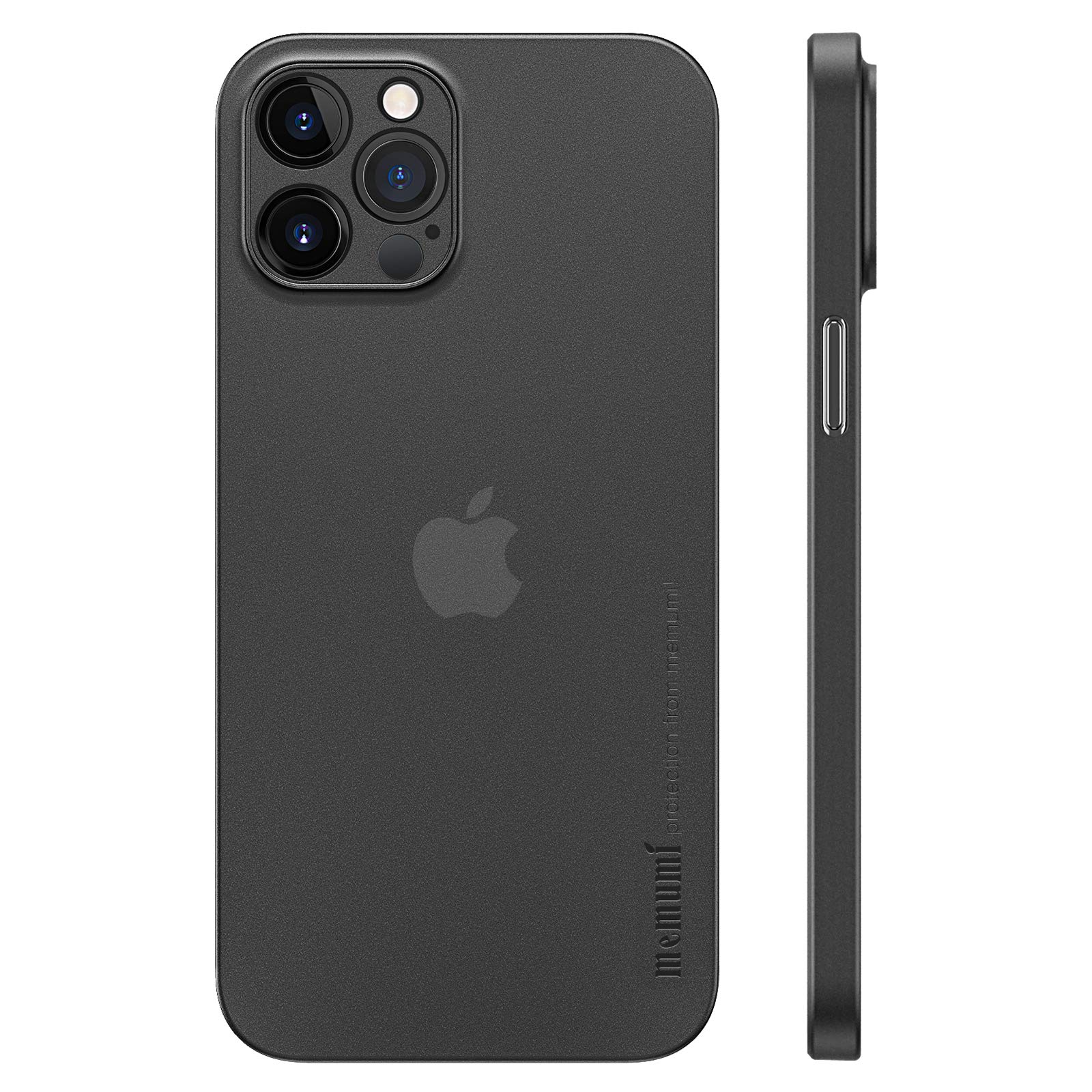 Memumi Ultra Thin iPhone 12 Pro Max Case (2020 Model) - 0.3mm Matte Finish Slim Protective Cover | Fingerprint Resistant Translucent Black Back Cover | Perfect for Everyday Use, Office & Travel Protection