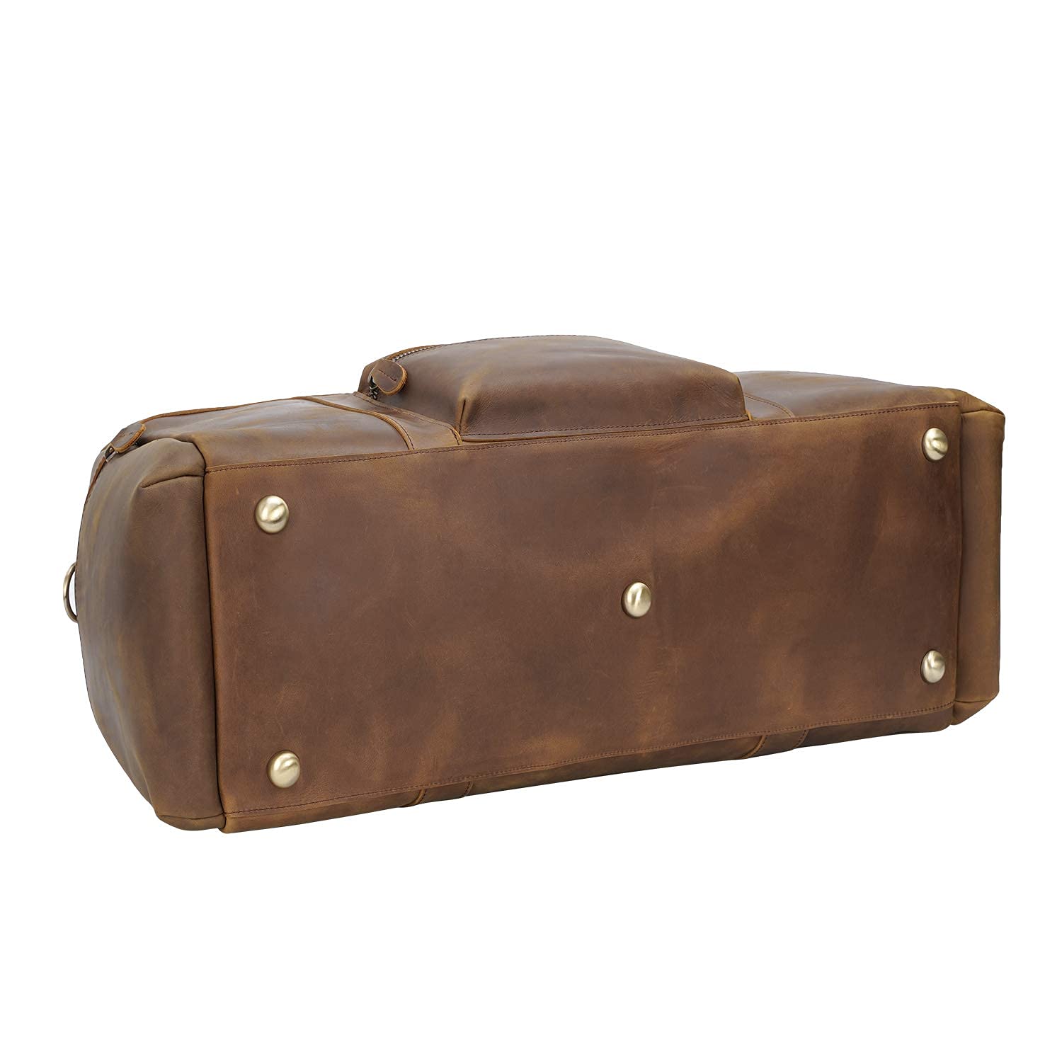 Premium Full Grain Leather Duffle Bag for Men - Large Travel, Gym & Weekend Overnight Bag - Durable Carryall for Business Trips, Workouts & Sports Activities