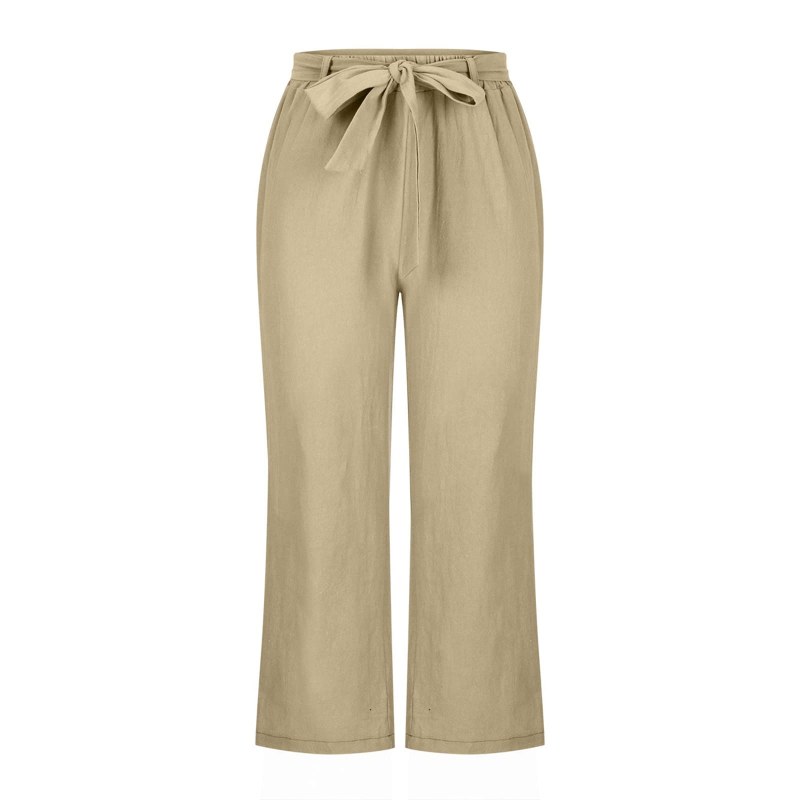 **Women's Cotton Linen Capri Pants – 2024 Trendy Wide Leg Gaucho Pants for Summer | Casual & Dressy Vacation Outfit | Perfect for Beach, Travel & Lounge**