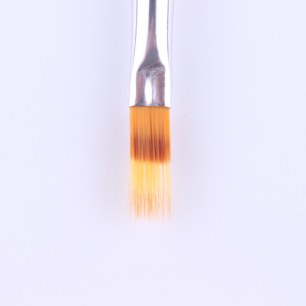 WOKOTO Black Wood Handle Ombre Brush for Acrylic & Gel Nails - Professional Manicure Tool for Gradient & UV Gel Nail Art - Perfect for Salon & Home Nail Designs