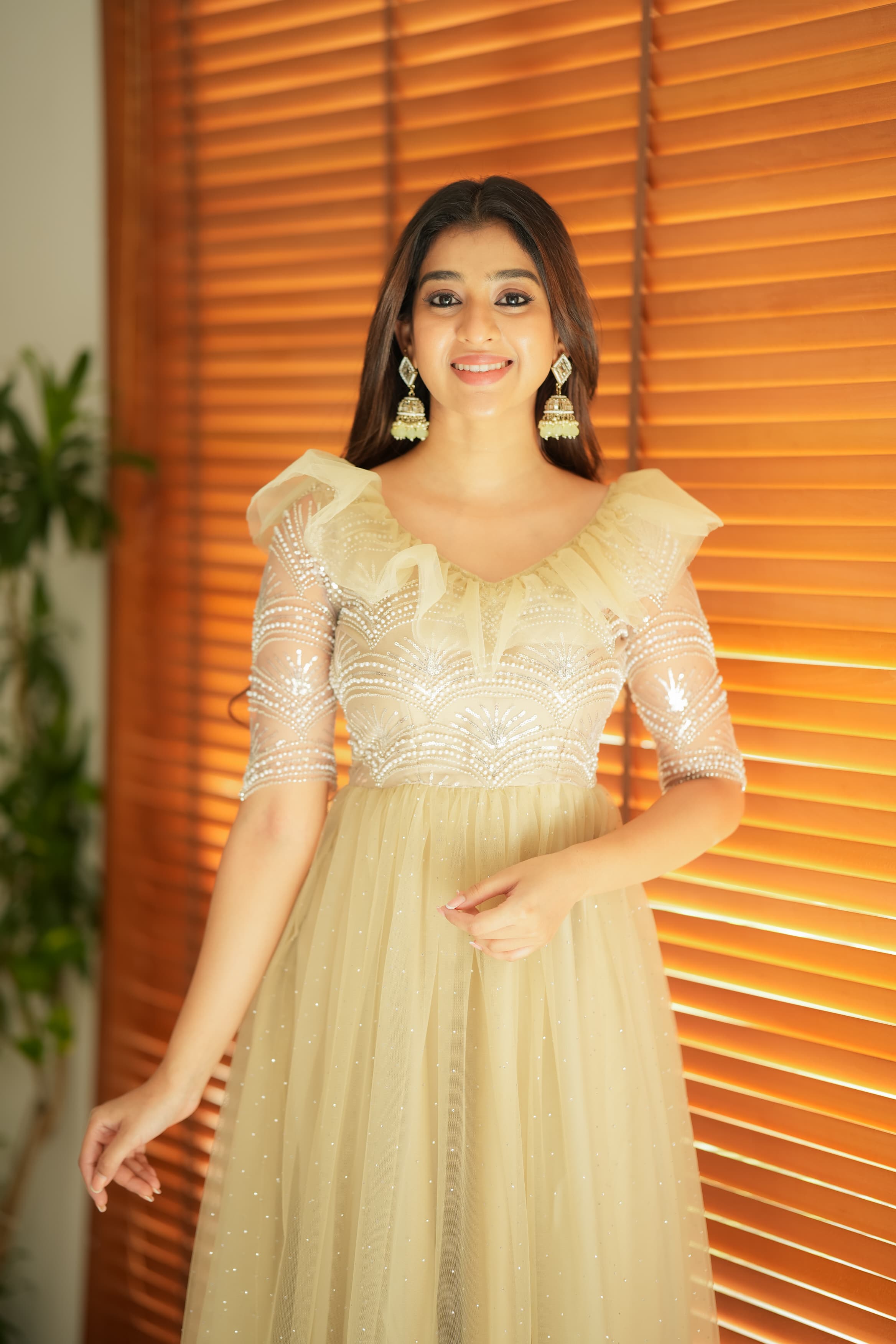 DD745 Sawadeeka Premium Pear Sequence Gown - Elegant Evening Dress for Prom, Wedding & Special Occasions