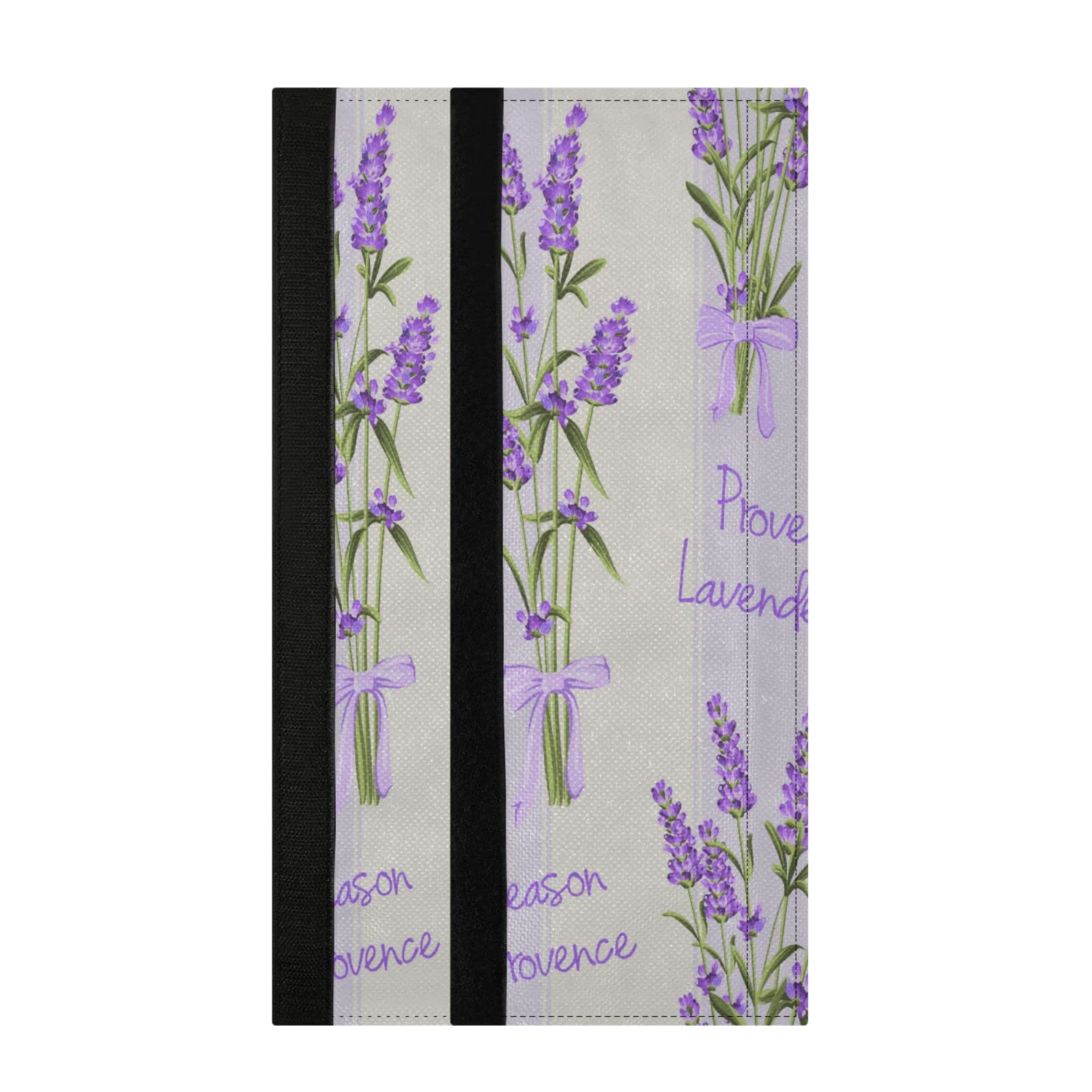 Stylish Purple Lavender Flower Refrigerator Handle Covers - Set of 2, Soft Fabric Door Protectors for Fridge, Microwave & Dishwasher - Perfect for Kitchen Decor & Appliance Protection