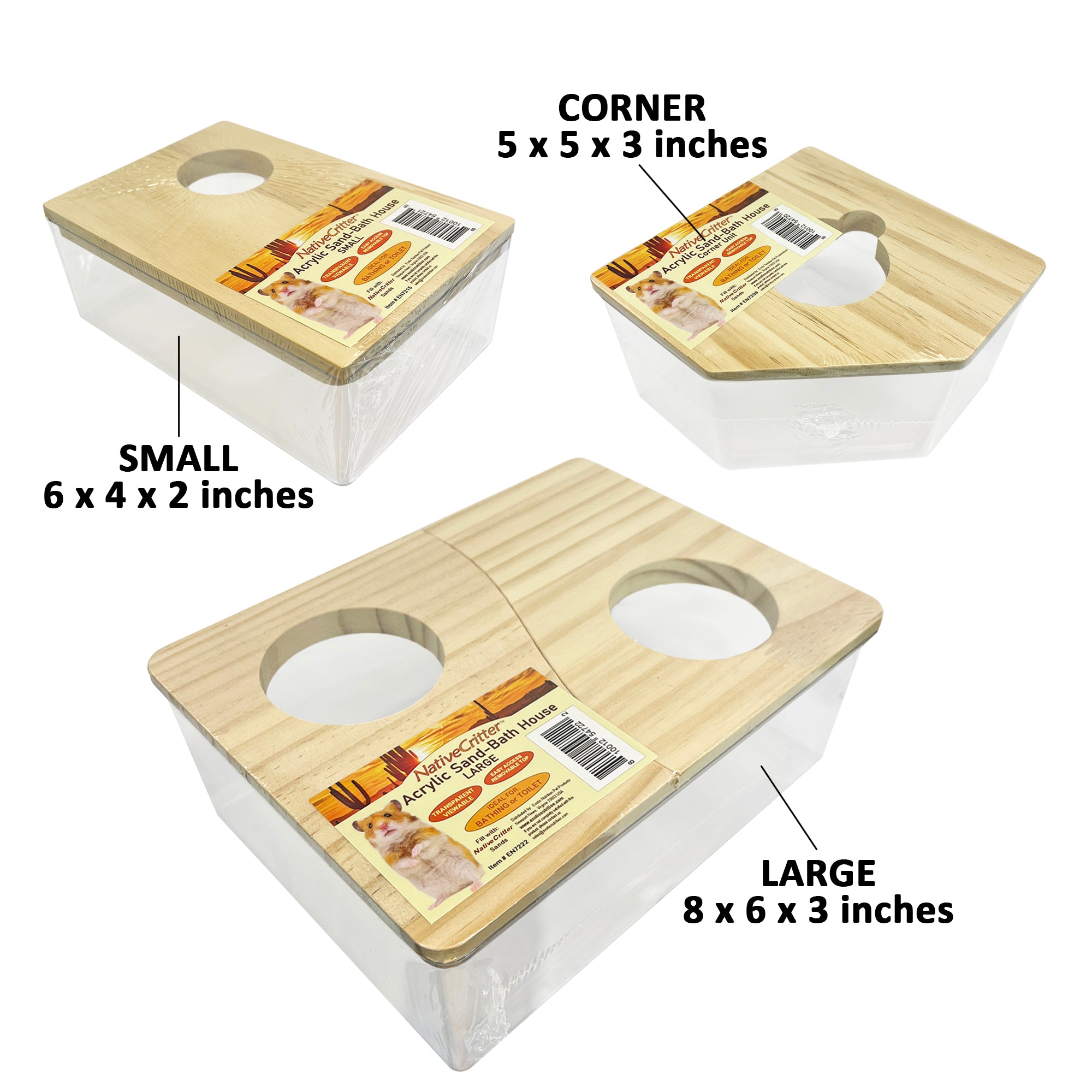 Premium Acrylic Sand Bath for Reptiles & Small Pets - Transparent Habitat for Bearded Dragons, Geckos & Snakes - Ideal for Basking, Digging & Natural Behavior Stimulation