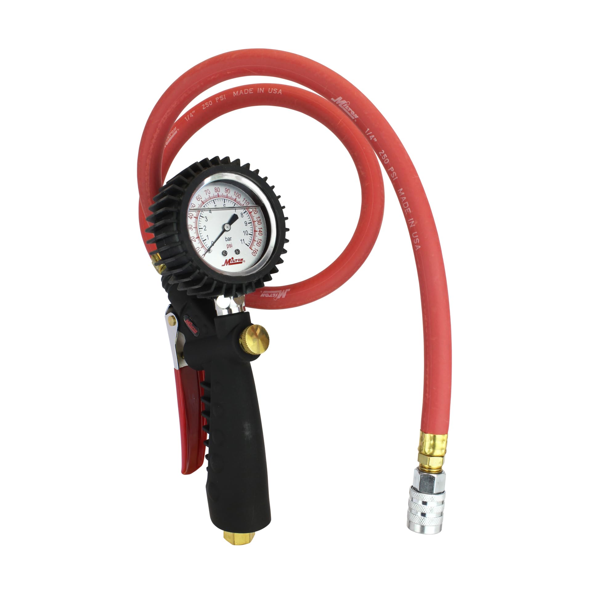 Milton Pro Analog Tire Pistol Grip Inflator with Pressure Gauge - 36