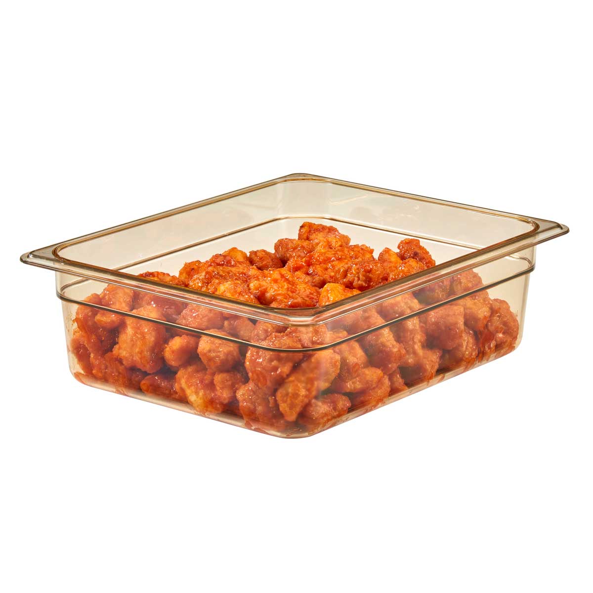Cambro 24HP150 H Pan 1/2 Size High Heat Food Pan, Amber, 4 Deep - Commercial Kitchen Food Storage & Serving Solution for Restaurants, Catering & Buffets