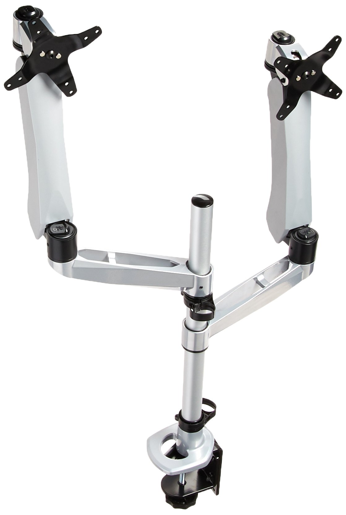 Cotytech Dual Monitor Mount Stand - Adjustable Spring Arm Desk Clamp with Quick Release & Grommet Base (DM-C2SA3-G) for Home Office & Gaming Setup