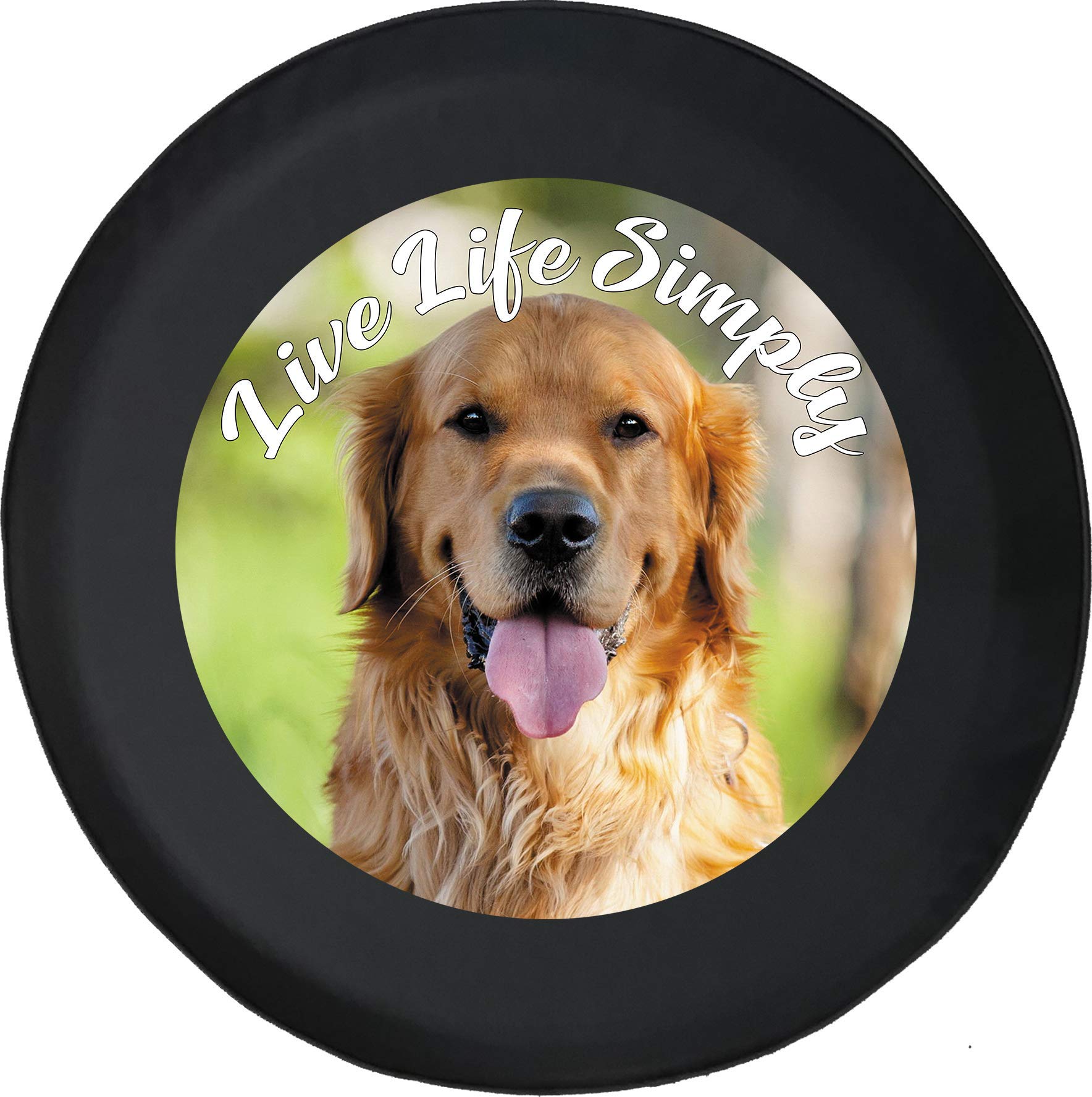 29 Inch Car Tire Cover with Golden Retriever Design - Waterproof & Durable Wheel Protector for SUV, Truck, RV - Perfect for Outdoor Adventures & Road Trips