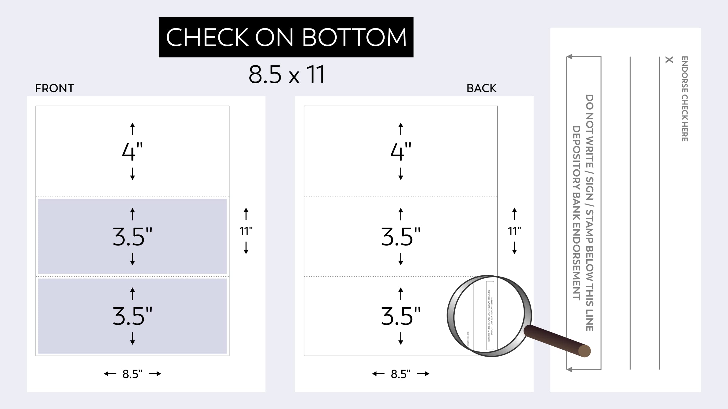 Compuchecks Check on Top Blank Check Paper - 2500 Pack, QuickBooks & Laser Printer Compatible - Secure Business Checks with Voucher - 8.5