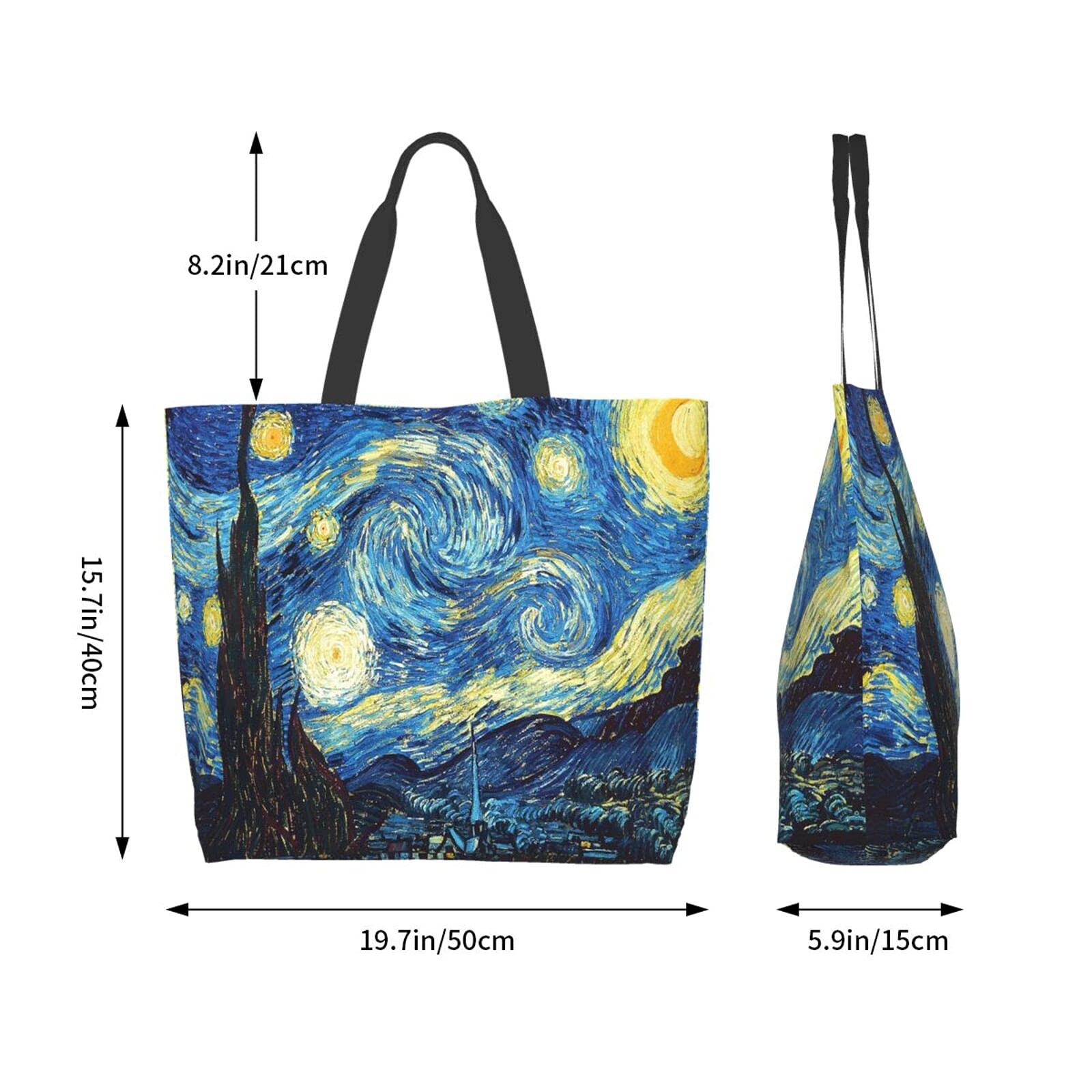 B TREE Elephant Canvas Tote Bag - Large Women's Casual Shoulder Bag with Sunset Elephant Design - Perfect for Shopping, Grocery, Beach & Everyday Use