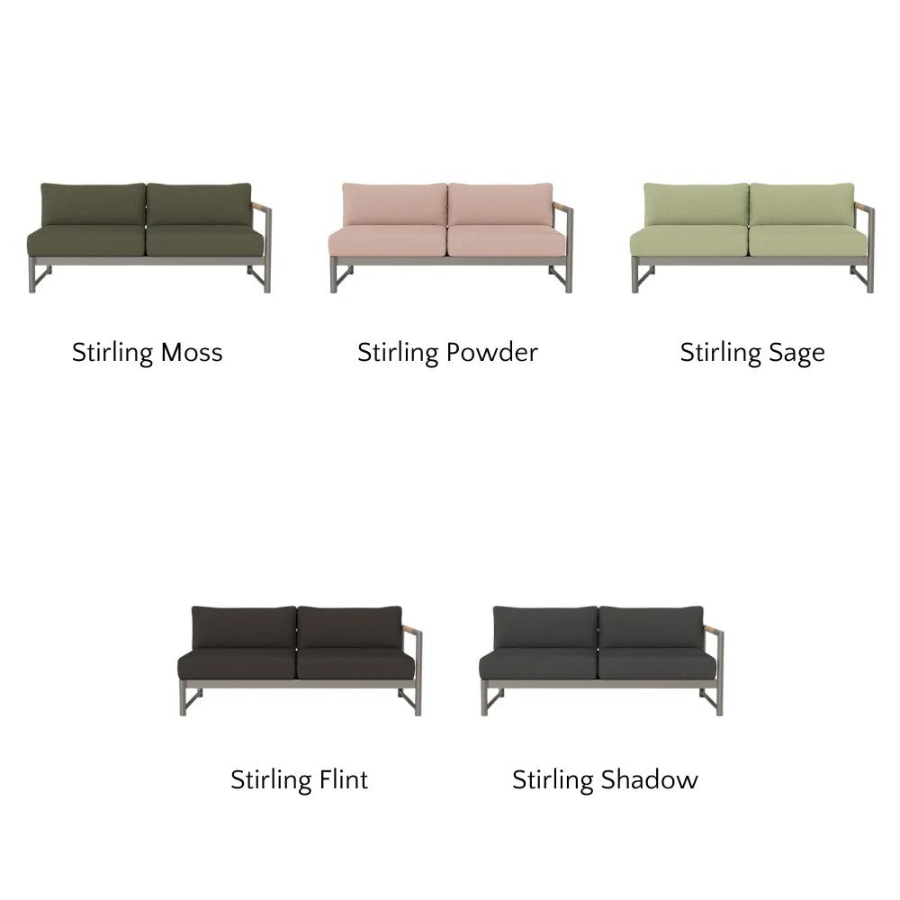 Breeze XL Outdoor Patio Loveseat with Right Arm - Perfect for Gardens, Decks, and Poolside Relaxation