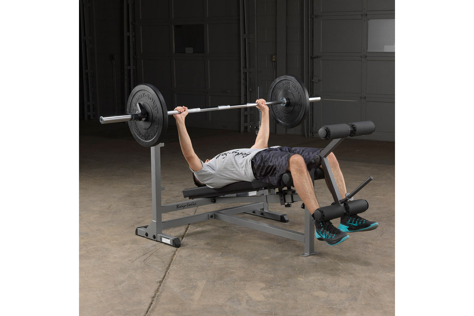 Body Solid PowerCenter Combo Bench (GDIB46L) - Adjustable Weight Bench for Home Gym Strength Training - Perfect for Squats, Bench Press & Full-Body Workouts