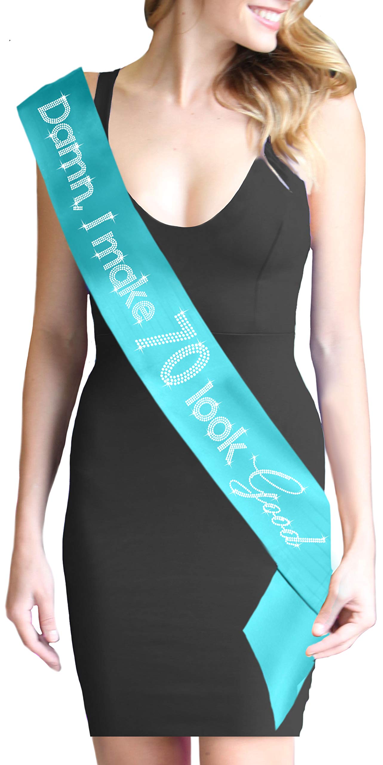 Rhinestone 70th Birthday Sash for Women - Sparkling Birthday Gift for Her - Perfect for Milestone Celebrations & Party Decor
