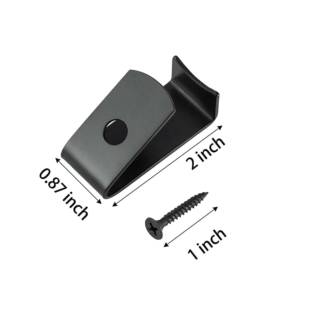 JHWANQIAN 15 Pack Heavy Duty Steel Plant Pot Clips - Secure 5 to 8 Inch Terra Cotta Pots - Rustproof Garden Plant Holder Clamps (Black, 5.2x2.2cm) - Perfect for Indoor/Outdoor Gardening, Balcony Decor & Hanging Plant Displays