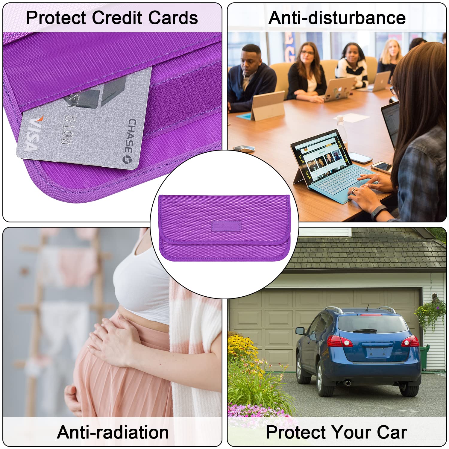 Wisdompro Faraday Bag RFID Signal Blocking Pouch - 7.5