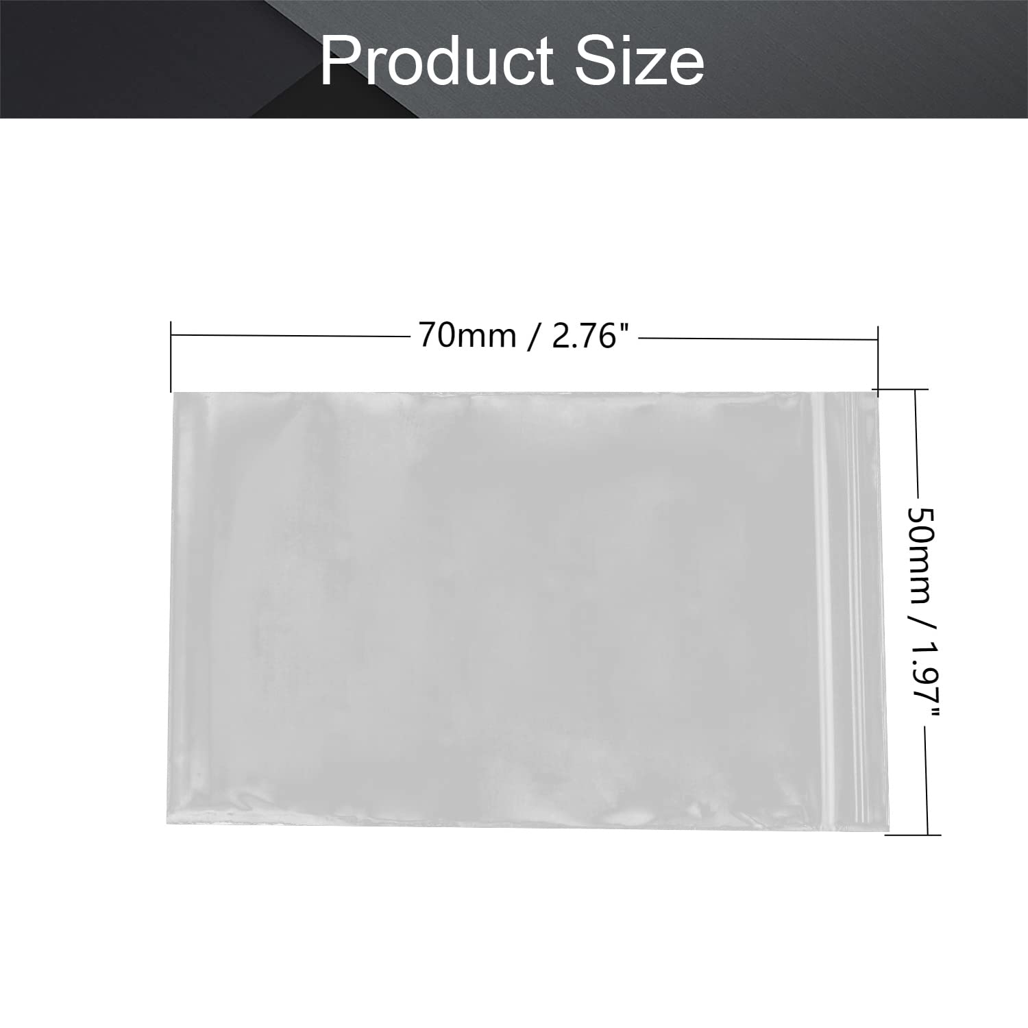 Othmro 100-Count 3x2 Inch Small Plastic Bags - Clear Resealable Ziplock Storage Bags for Jewelry, Beads, Screws & Small Items | Perfect for Crafting, Organizing & Travel Accessories