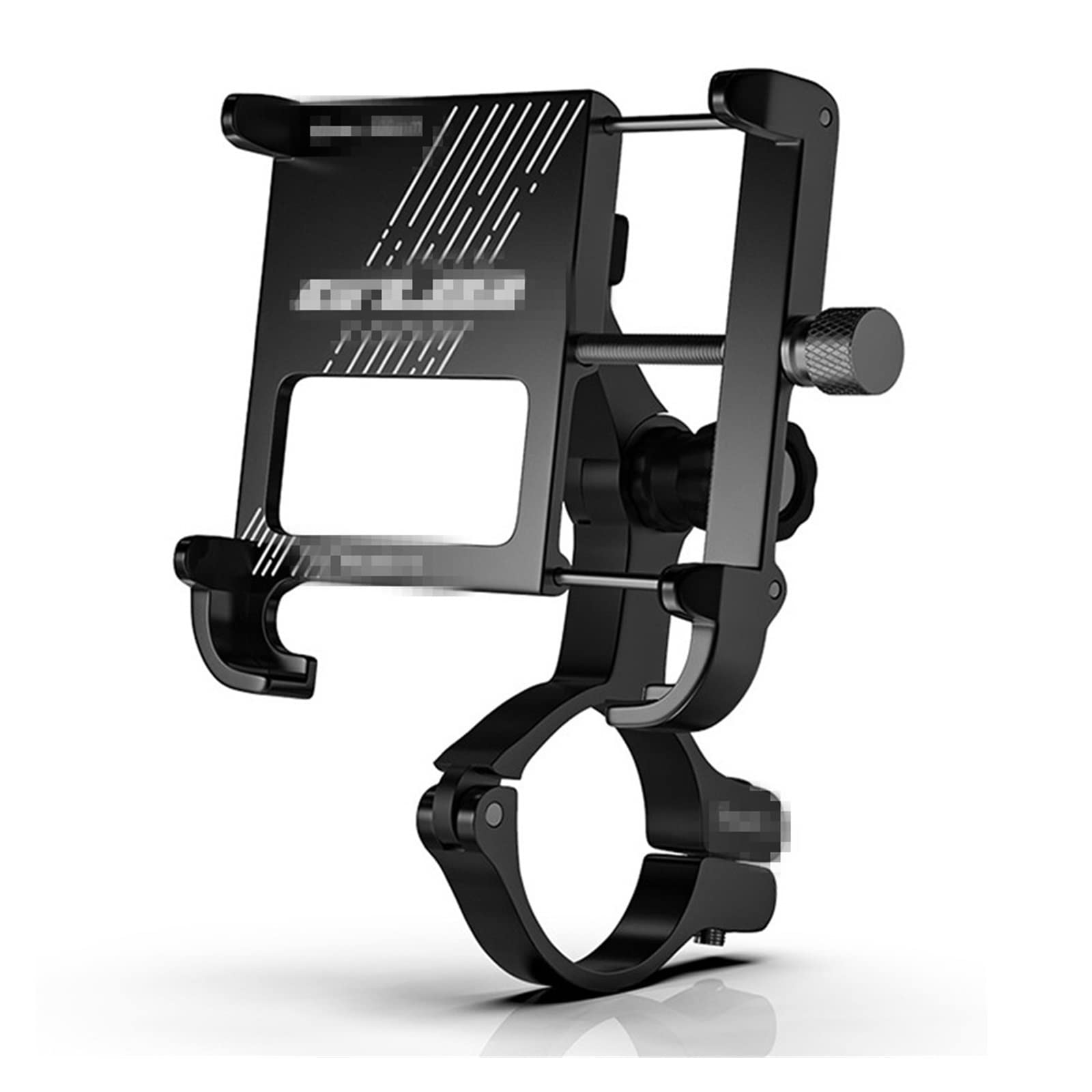 Universal Motorcycle & Bicycle Phone Mount - Aluminum Alloy Phone Holder Stand for iPhone Samsung - Black - Perfect for Road Trips, Commuting & Outdoor Adventures