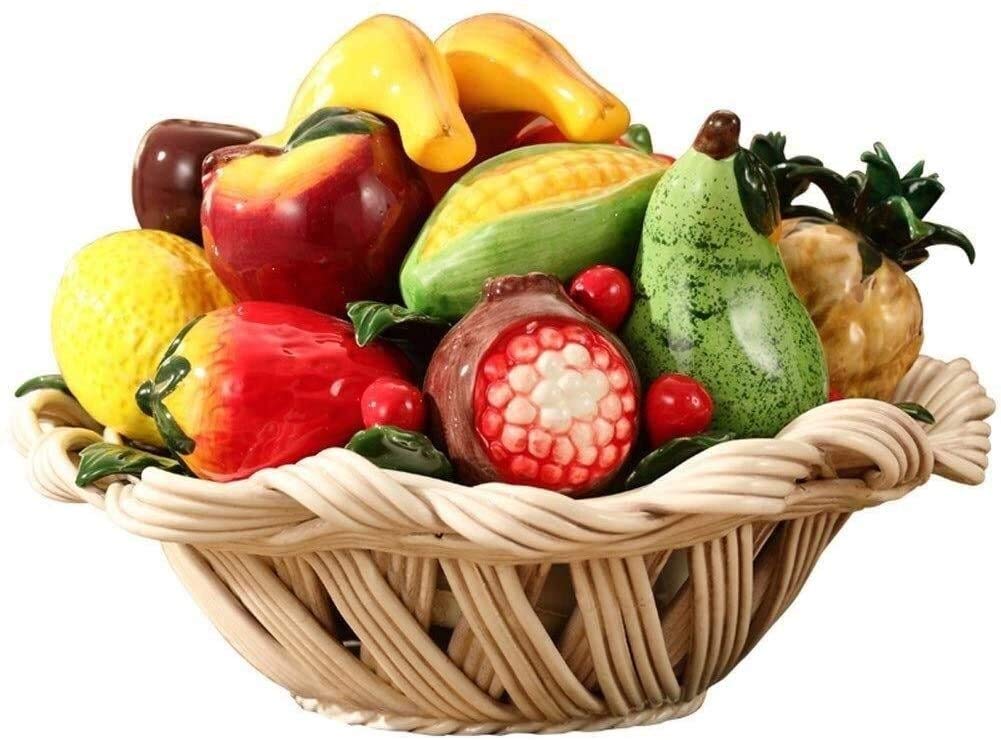 Premium Round Stackable Fruit and Vegetable Serving Basket - Versatile Kitchen, Dining & Living Room Storage Tray for Fruits, Desserts, Candy, Bread | Ideal for Entertaining, Countertop Display & Organized Table Setting