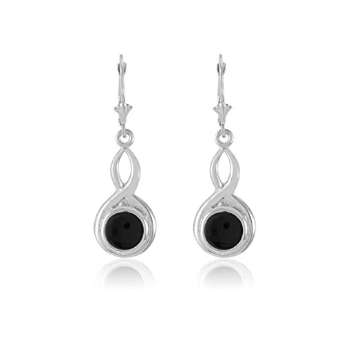 Sterling Silver Celtic Knot Earrings with Genuine Onyx Gemstone - Elegant Jewelry for Women, Perfect for Weddings, Parties & Gifts