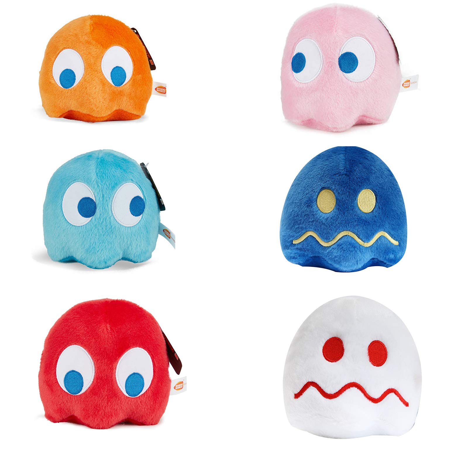Pingong 6 Inch Pac-Man Ghost Plush Toy - Soft & Cuddly Stuffed Animal for Kids | Perfect for Easter, Children's Day & Birthday Party Decorations | Great Gift Idea for Gamers & Anime Fans (Dark Blue)