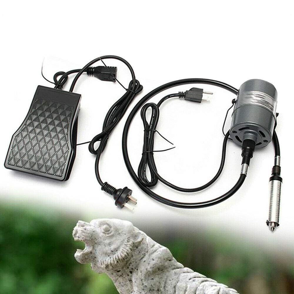 Powerful 110V Electric Flex Shaft Rotary Tool Kit - 22000 RPM Hanging Flexible Shaft Mill Motor with Adjustable Handle & Foot Switch | Multi-Function Tool for Jewelry Making, Wood Carving & Metal Engraving
