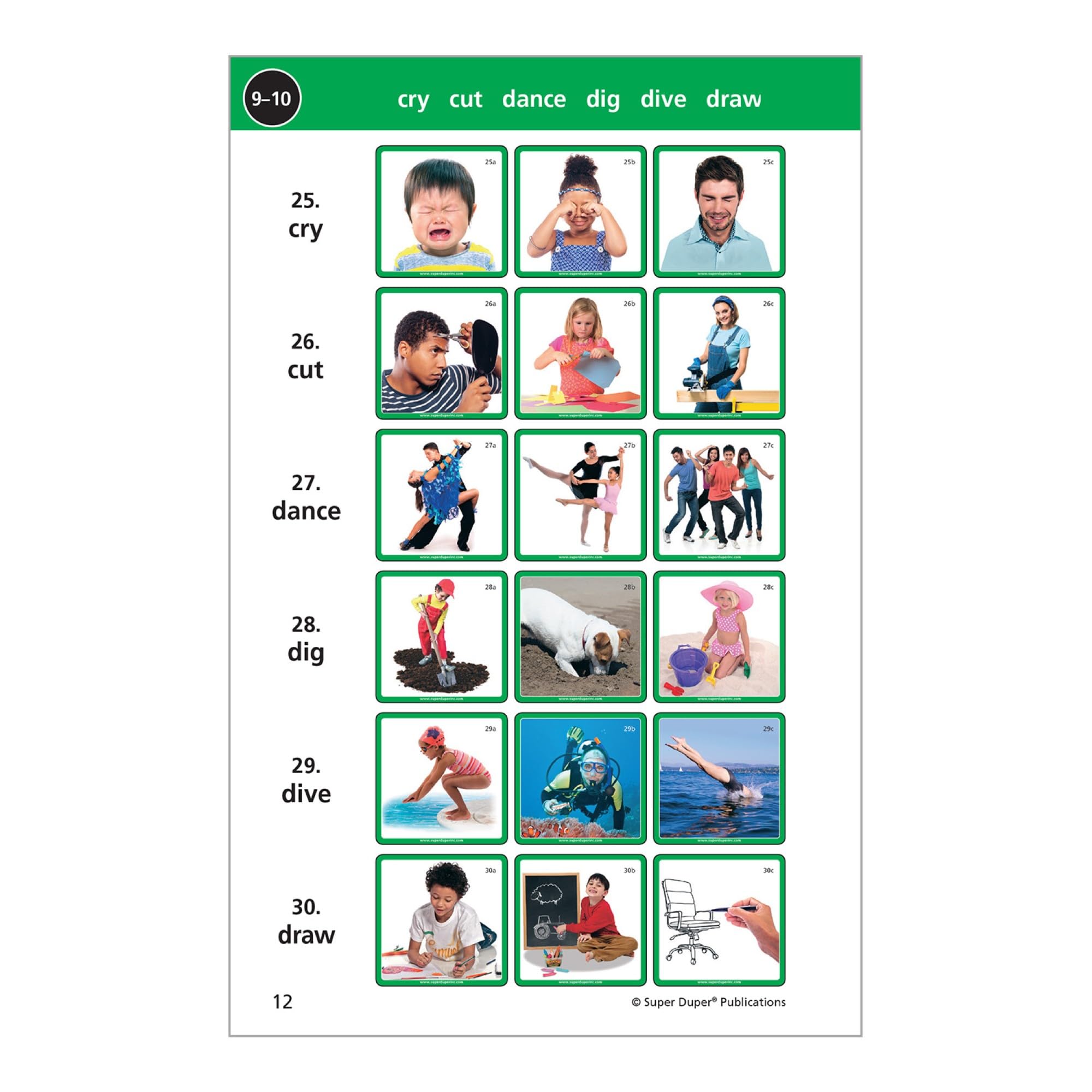 Super Duper Publications | Webber® Mini Verbs Photo Flash Cards | Educational Learning Tool for Kids | Perfect for Speech Therapy, ESL & Classroom Activities
