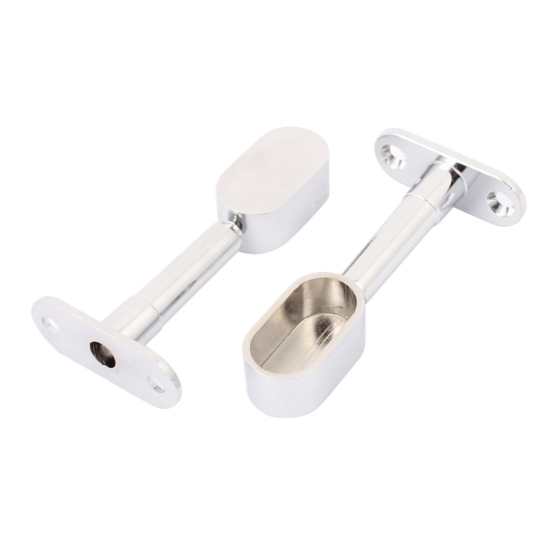 2-Pack Metal Oval Pipe Wall Mounted Closet Faucet Bracket with Lever Handle - Durable Wardrobe Cupboard Plumbing Parts for Closet Organization & Laundry Room Installation