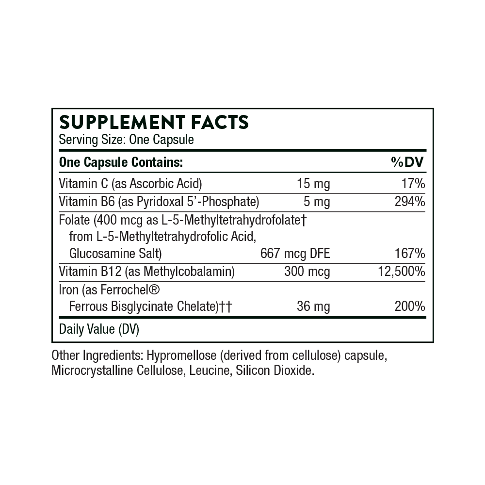 Ferrasorb Iron Supplement - 60 Vegan Capsules for Energy Boost & Anemia Support - Ideal for Plant-Based Diets & Active Lifestyles