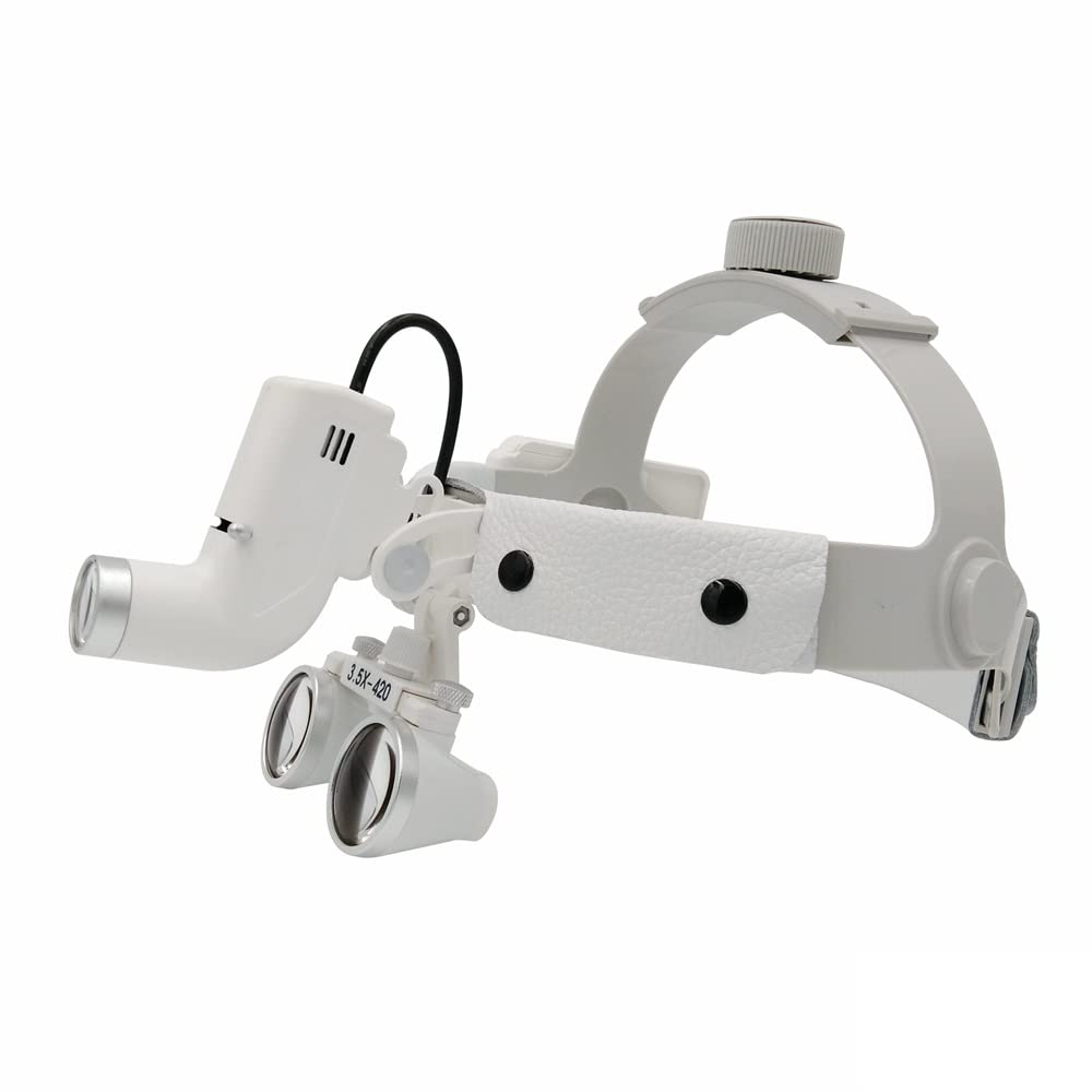 3.5X Magnifying Glasses with LED Headlight - Hands-Free Binocular Loupes for Jewelry Making, Watch Repair & Dental Work