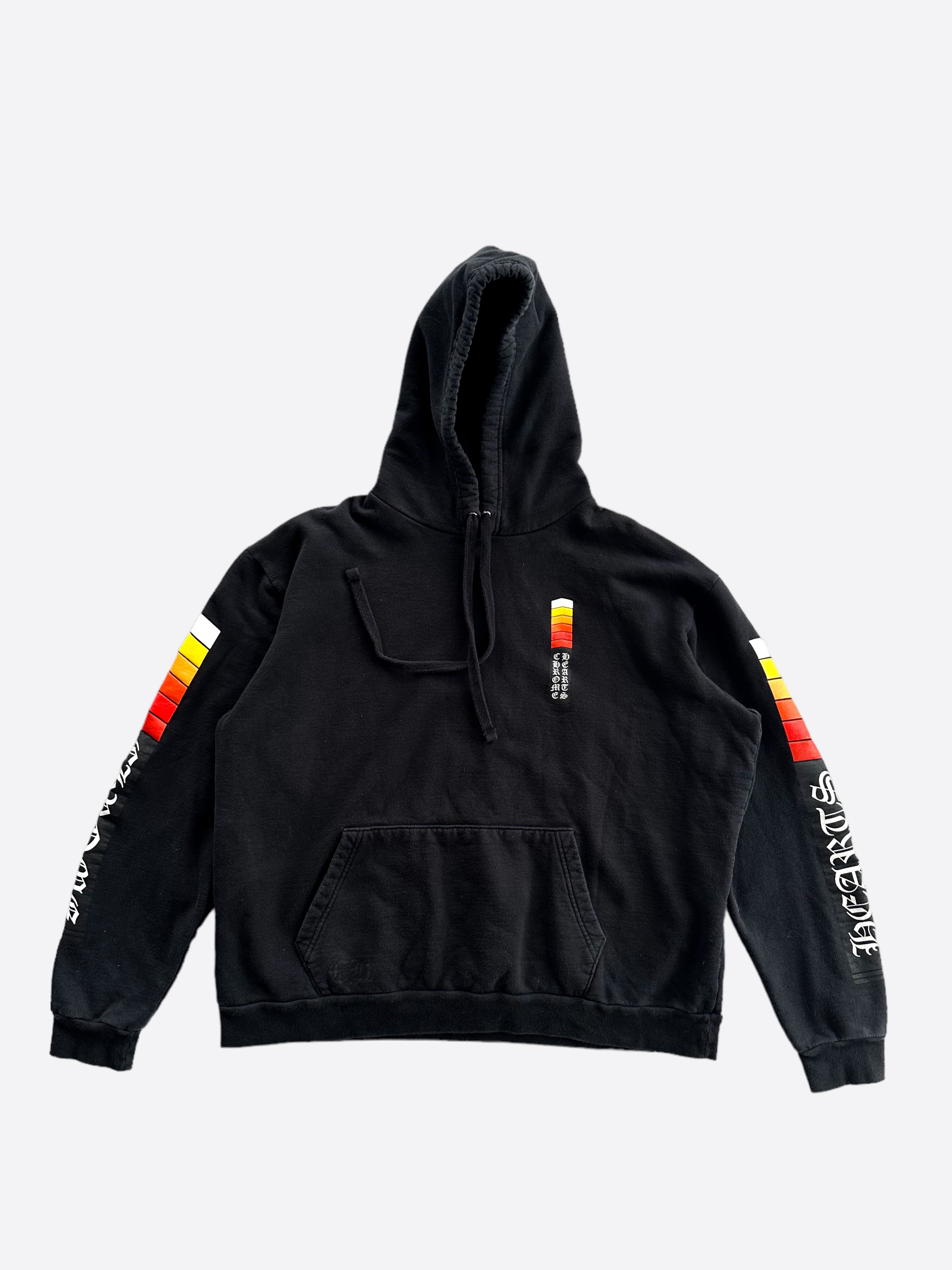 Chrome Hearts Black Racing Stripes Hoodie for Men & Women - Stylish Streetwear Pullover with Unique Design - Perfect for Casual Outfits, Urban Fashion & Everyday Wear