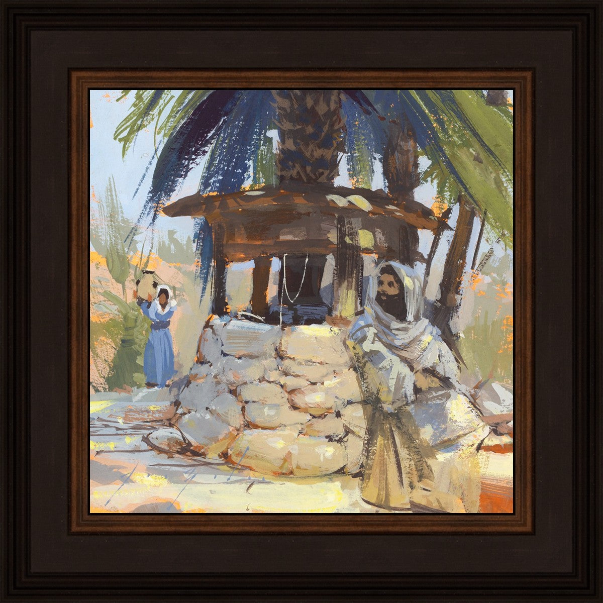 Approaching The Well - Premium Handcrafted Home Decor for Rustic & Farmhouse Style | Perfect for Living Room, Bedroom, or Kitchen Decor