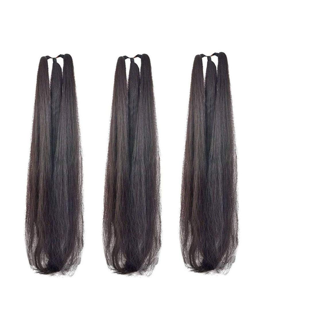 Stylish GadinFashion Hair Parandi Extensions - Long Artificial Hair Choti for Braiding | Fake Hair Wig for Festivals & Special Occasions | Perfect for Weddings, Parties & Cultural Events (Black, Pack-03)