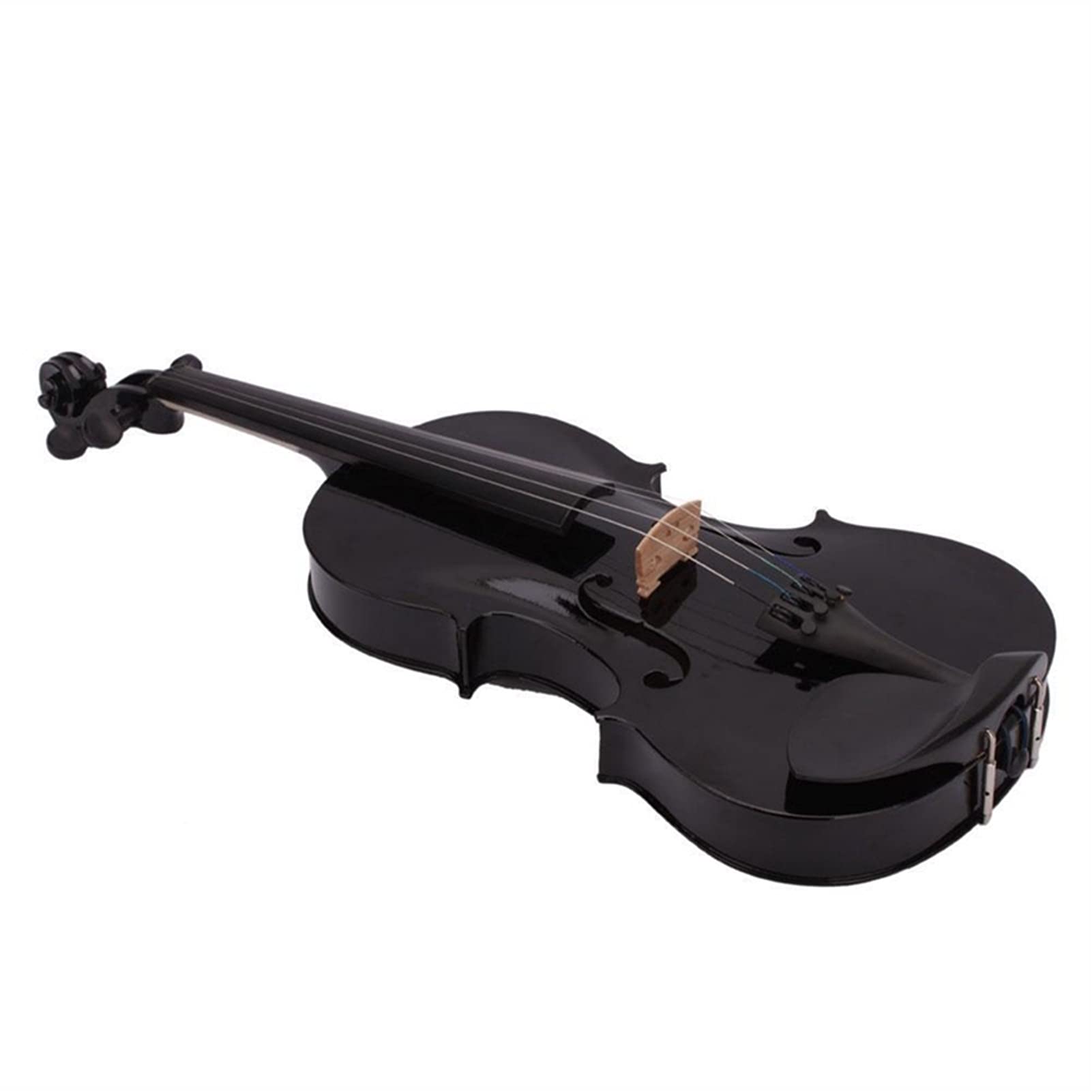 Premium 4/4 Full Size Acoustic Violin - Solid Wood Fiddle with Case, Bow & Rosin - Professional Black Violin for Beginners & Students - Perfect for Practice, Performances & Music Lessons