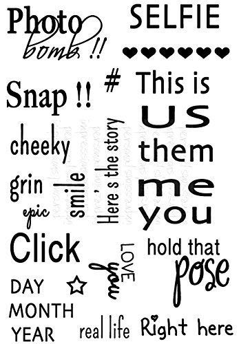 Art Stamps MM Click Photo Sentiments Clear Stamps for Scrapbooking, Card Making & DIY Crafts - Perfect for Handmade Greeting Cards, Journals & Photo Albums