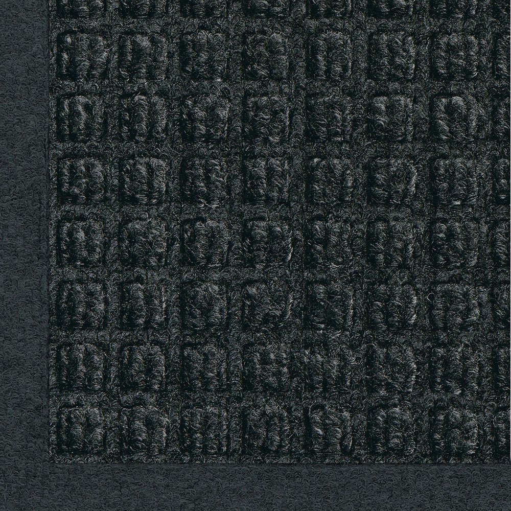 Premium WaterHog Fashion Polypropylene Fiber Indoor/Outdoor Entrance Mat - 10' x 4' Charcoal - SBR Rubber Backing, 3/8