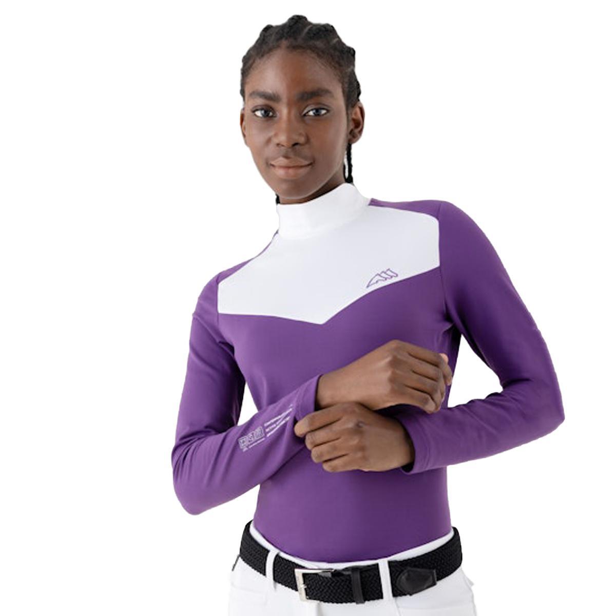 Equiline Women's Caspe Long Sleeve Competition Second Skin Equestrian Shirt - Breathable Stretch Riding Top for Horseback Riding & Dressage Training