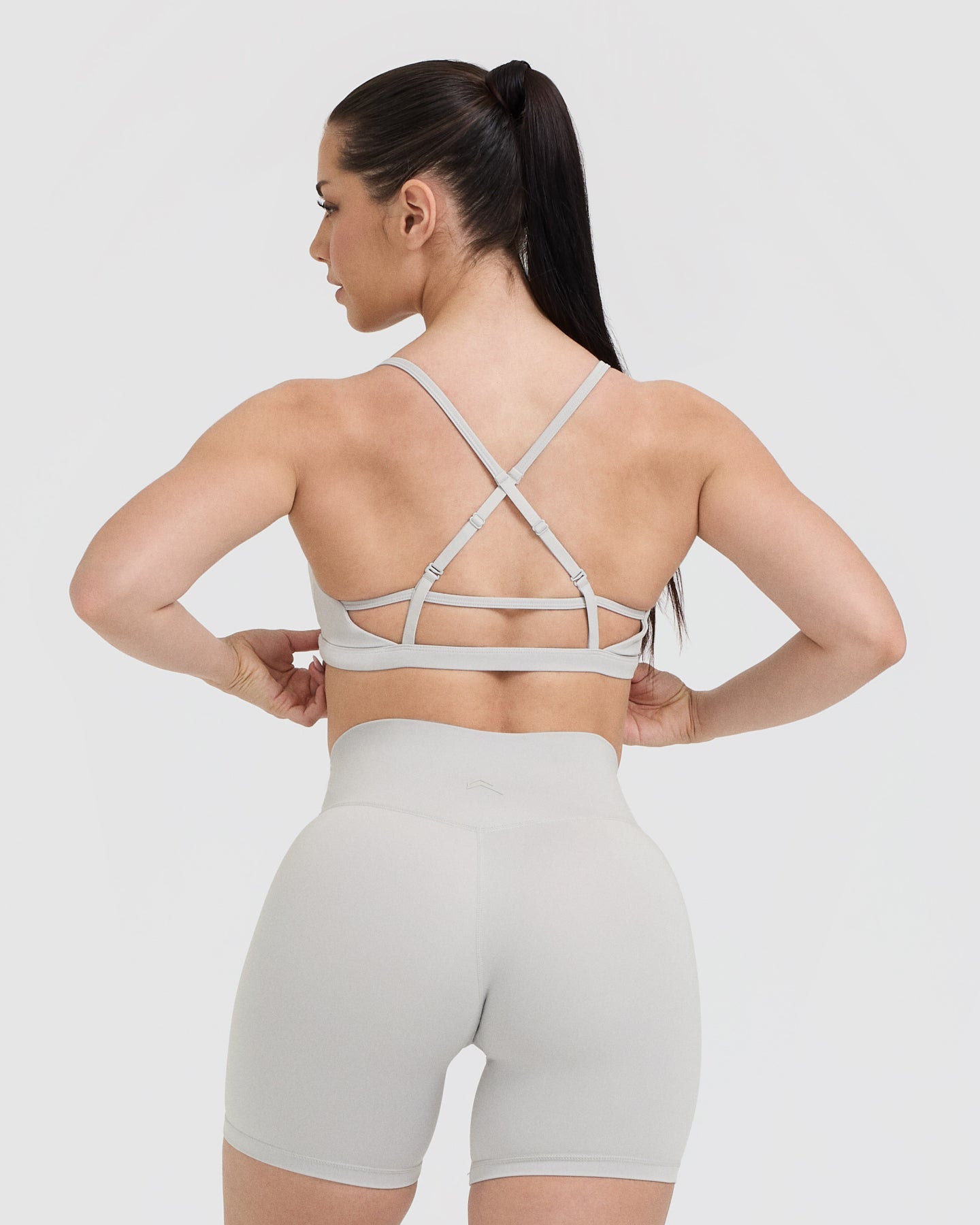 Timeless Strappy Bralette - Light Grey Seamless Comfort Bra for Women | Perfect for Yoga, Lounge & Everyday Wear