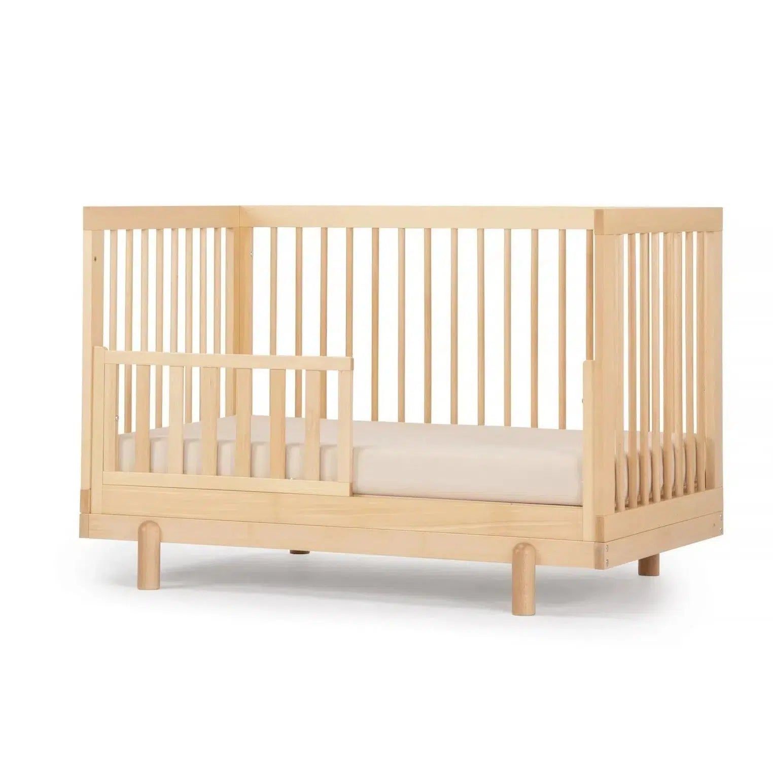Bliss 4-in-1 Convertible Baby Crib - Natural Wood Finish | Nursery Furniture for Newborns to Toddlers | Perfect for Modern Nursery & Bedroom Decor