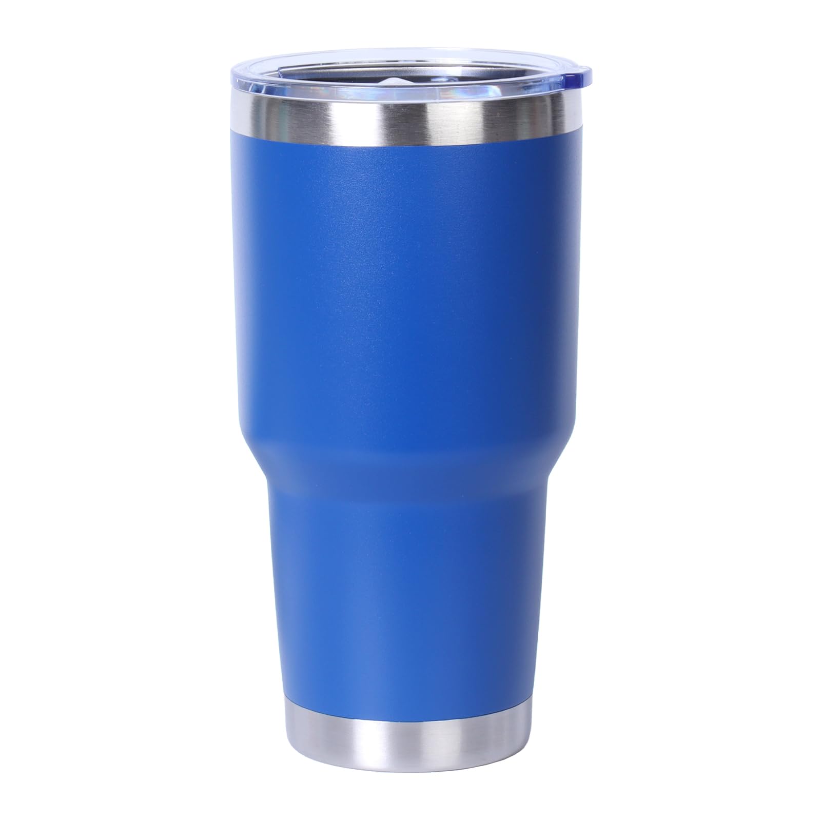 30 Oz. Stainless Steel Tumbler with Powder Coating - Insulated Travel Mug for Hot & Cold Drinks - Durable Leak-Proof Cup for Office, Gym, Camping & Outdoor Activities - Royal Blue