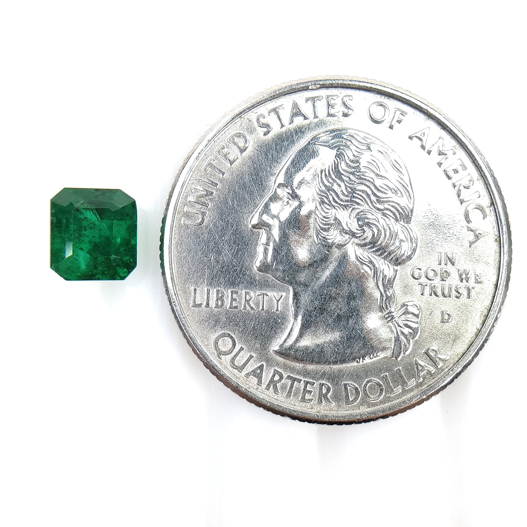1.42ct Natural Untreated Green Emerald Gemstone - Octagon Cut 6.2x5.5mm | Unheated Colombian Emerald for Jewelry Making | Engagement Rings & Necklace Designs (Video Included)