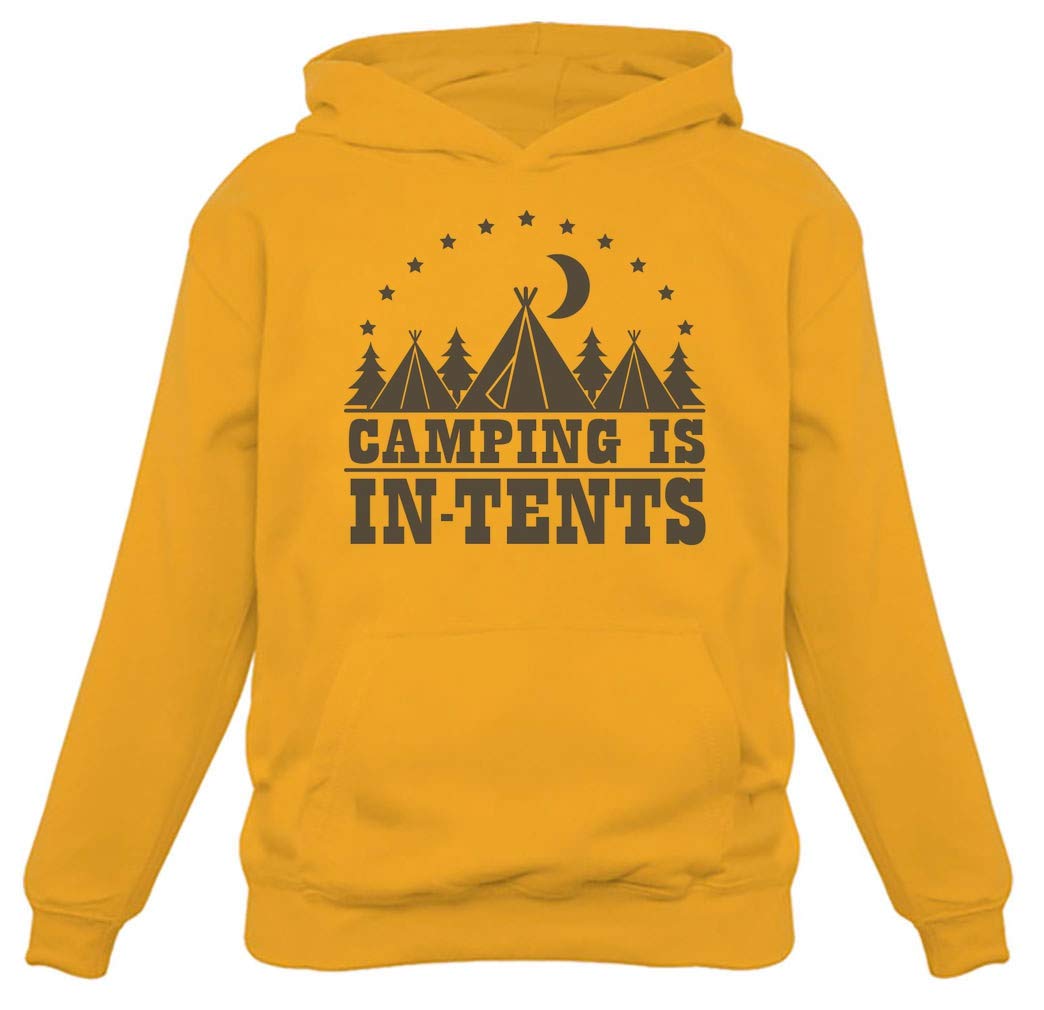Funny Camping Gift Hoodie for Women - Camping Is In Tents Slogan Sweatshirt - Perfect for Outdoor Adventures, Hiking Trips & Cozy Campfire Nights